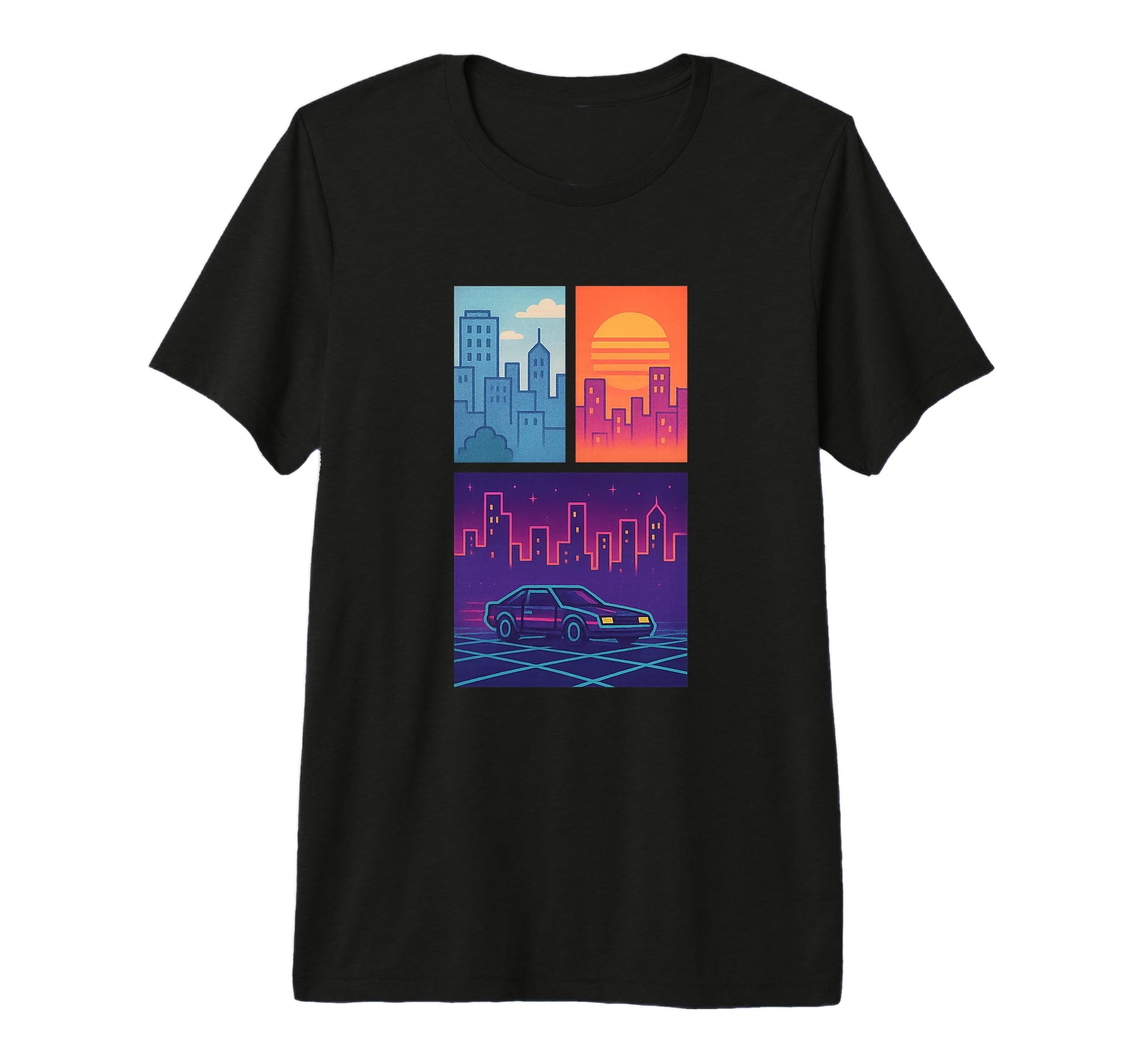 80S Synthwave Tri Blend T-Shirt - Aesthetic Graphic Unisex - T-Shirt, Sweatshirt, Hoodie