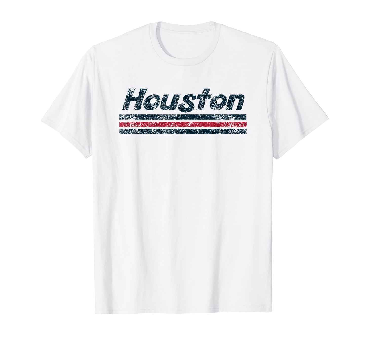 Houston Texas Weathered Stripe T-Shirt - Minimalist Print Men Women - T-Shirt, Sweatshirt, Hoodie