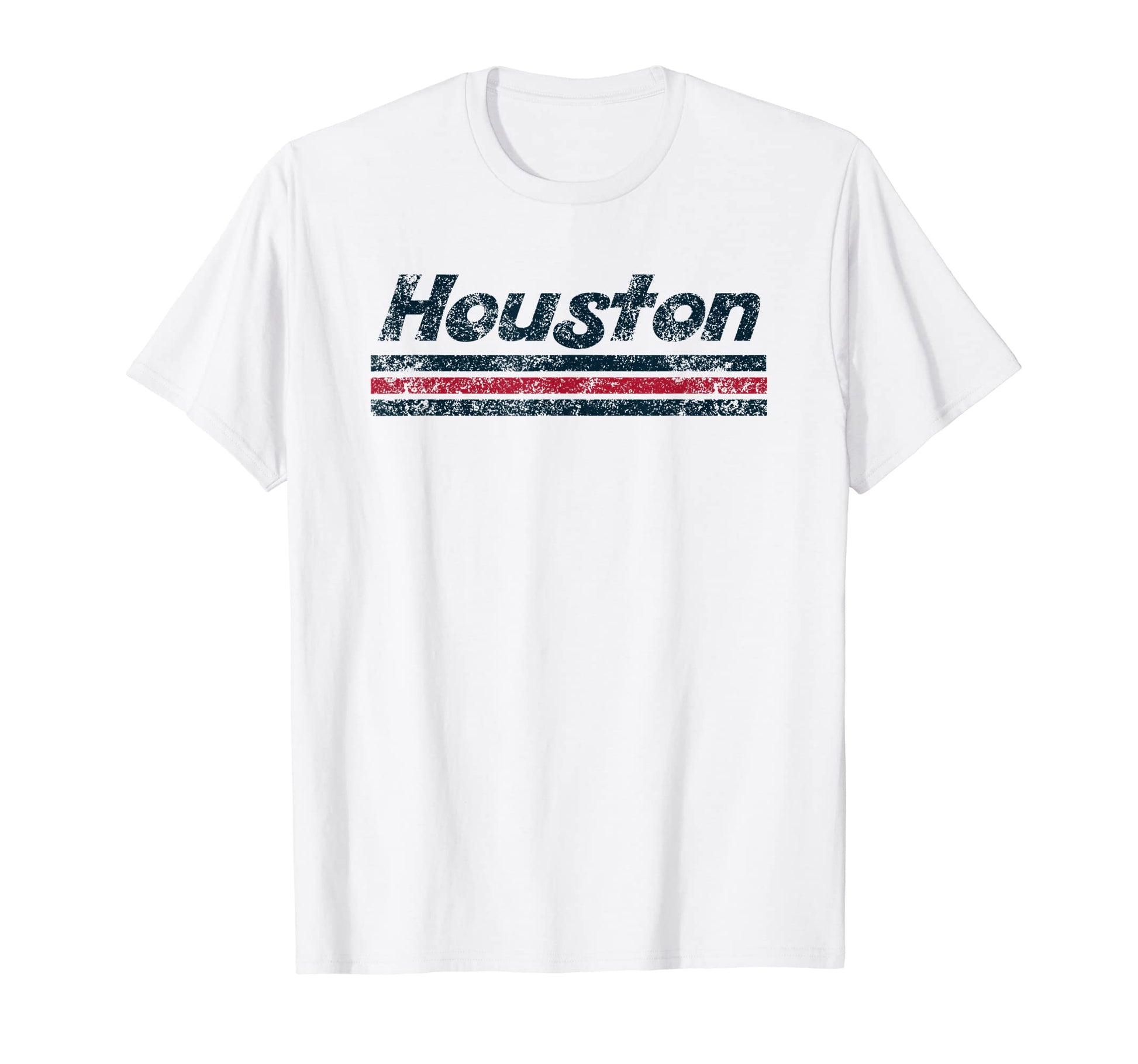 Houston Texas Weathered Stripe T-Shirt - Minimalist Print Men Women - T-Shirt, Sweatshirt, Hoodie