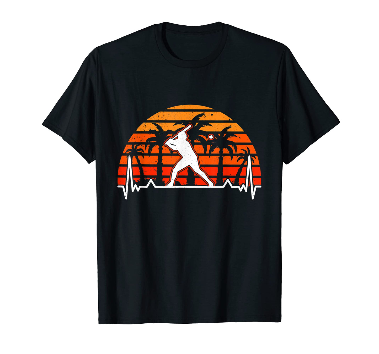 Baseball Heartbeat Baseball Player T-Shirt - Unique Graphic Unisex - T-Shirt, Sweatshirt, Hoodie