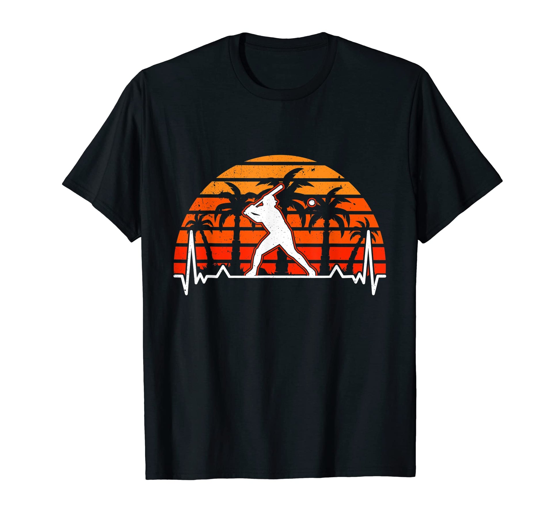 Baseball Heartbeat Baseball Player T-Shirt - Unique Graphic Unisex - T-Shirt, Sweatshirt, Hoodie