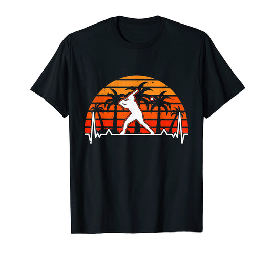 Baseball Heartbeat Baseball Player T-Shirt - Unique Graphic Unisex - T-Shirt, Sweatshirt, Hoodie