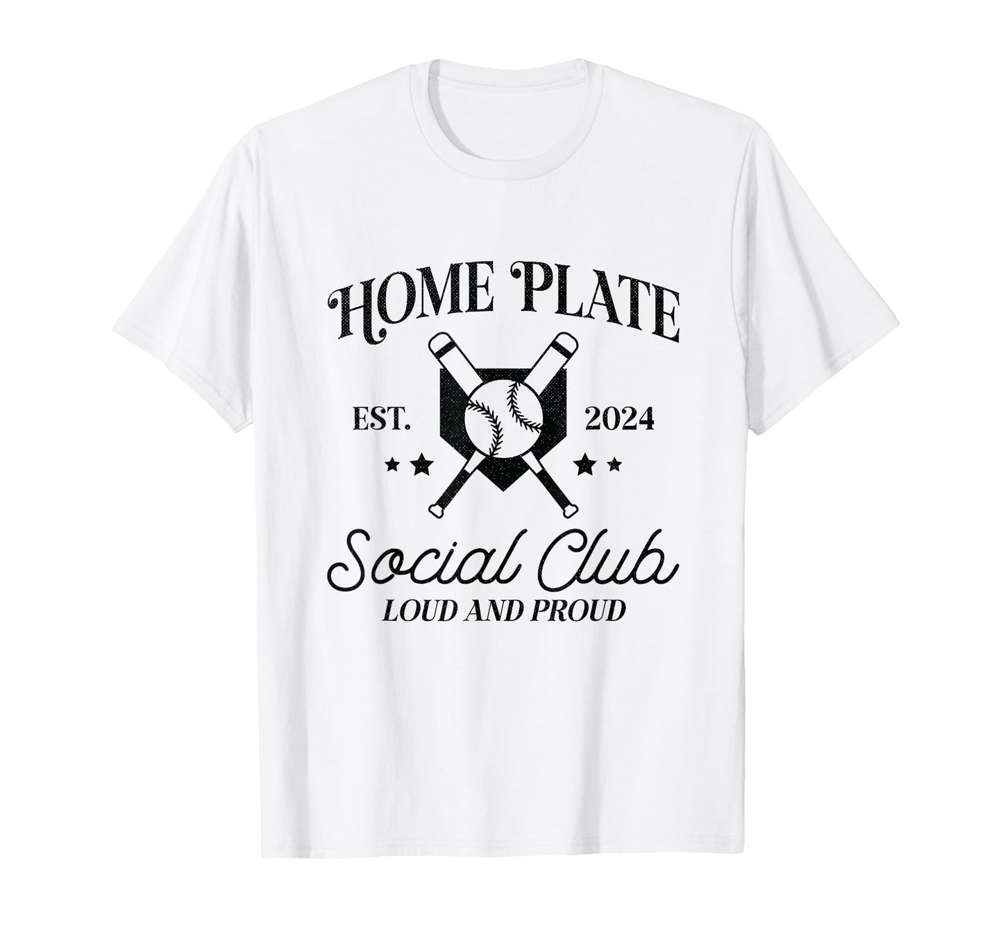 Home Plate Social Club Funny Baseball T-Shirt - Graphic Print for Adults - T-Shirt, Sweatshirt, Hoodie