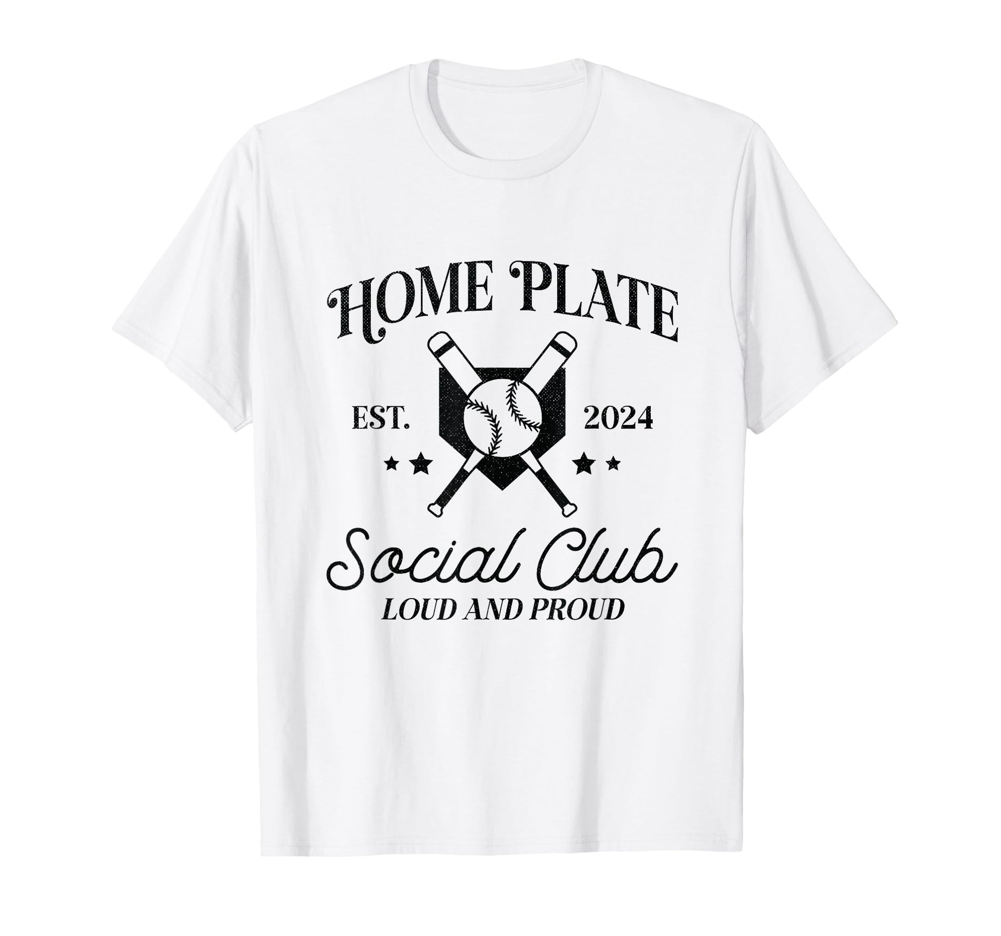Home Plate Social Club Funny Baseball T-Shirt - Graphic Print for Adults - T-Shirt, Sweatshirt, Hoodie