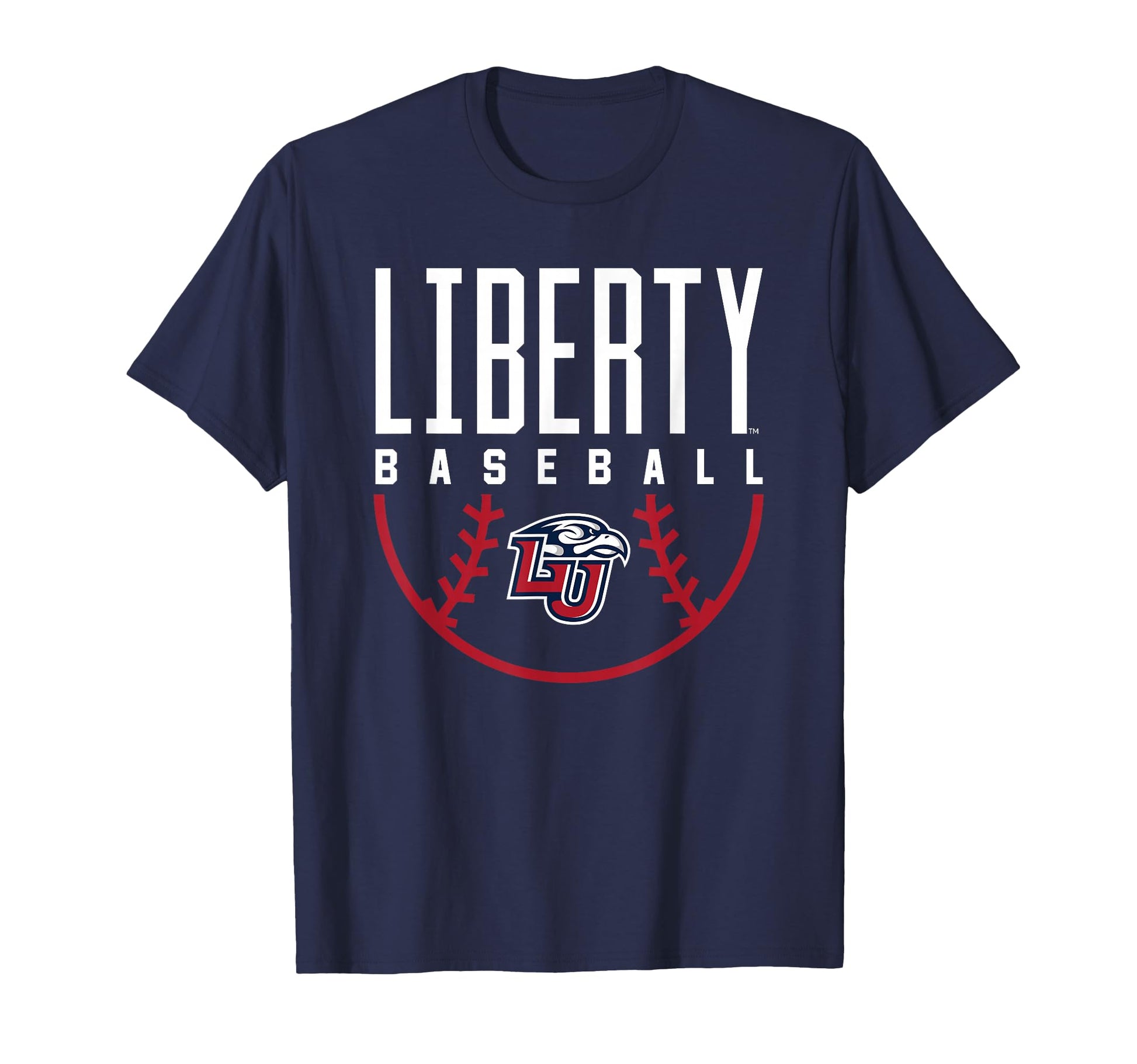 Liberty University Flames Baseball Arch T-Shirt - Graphic Print for Adults - T-Shirt, Sweatshirt, Hoodie