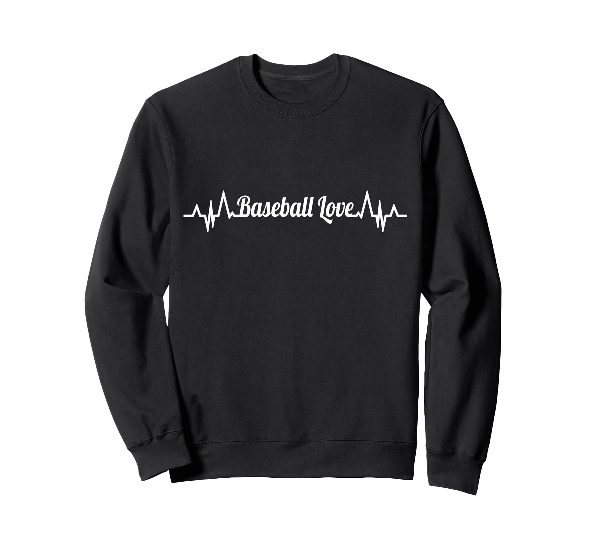 Baseball Heartbeat Baseball Fan Sweatshirt - Aesthetic Graphic Men Women - T-Shirt, Sweatshirt, Hoodie