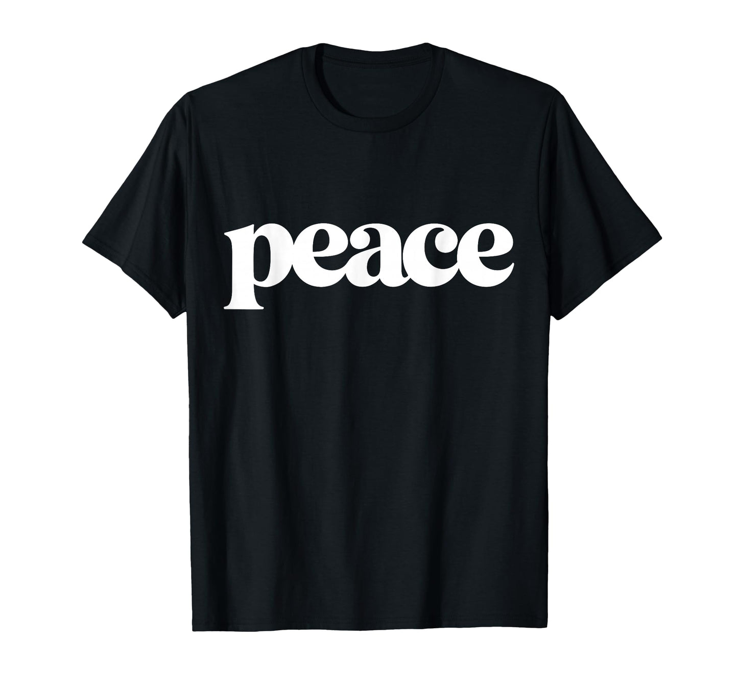 Peace Groovy Typography Minimal Word Art T-Shirt - Graphic Print for Adults - T-Shirt, Sweatshirt, Hoodie