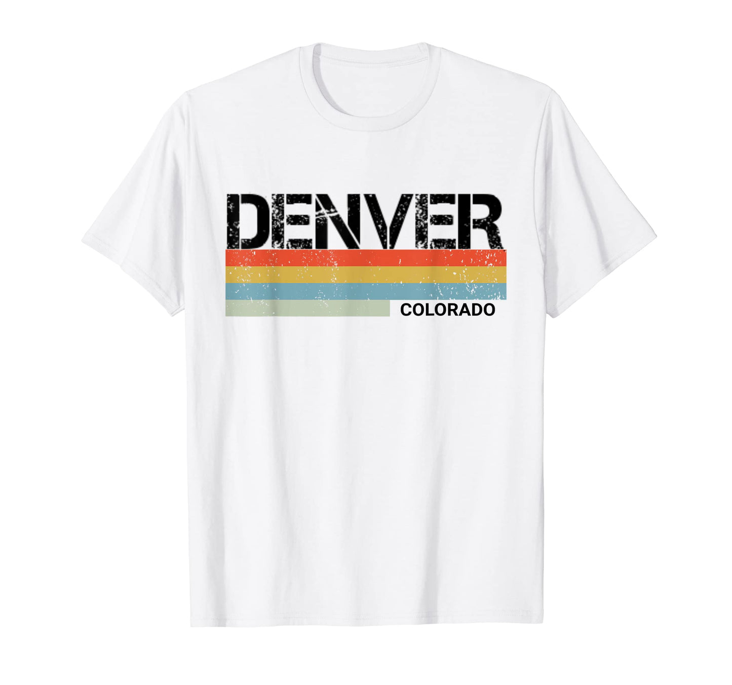 1980S Stripes Denver Co T-Shirt - Novelty Apparel for Adults - T-Shirt, Sweatshirt, Hoodie