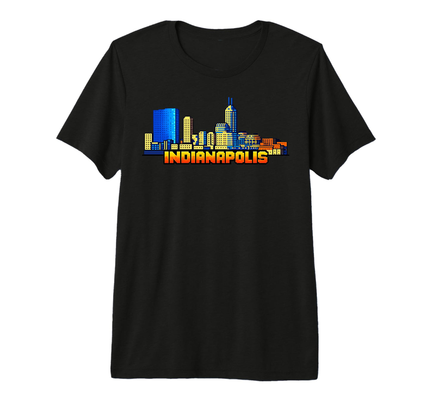 Indianapolis 8 Bit Video Arcade Gamer T-Shirt - Trendy Graphic Men Women - T-Shirt, Sweatshirt, Hoodie