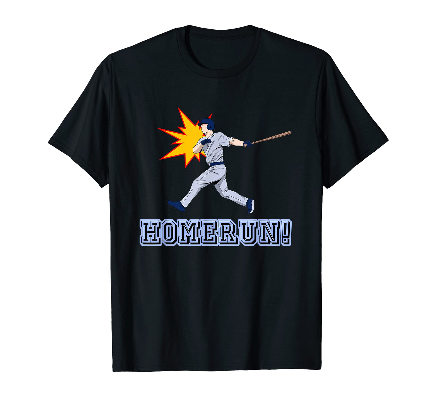 Homerun Baseball Player T-Shirt - Graphic Print for Adults - T-Shirt, Sweatshirt, Hoodie