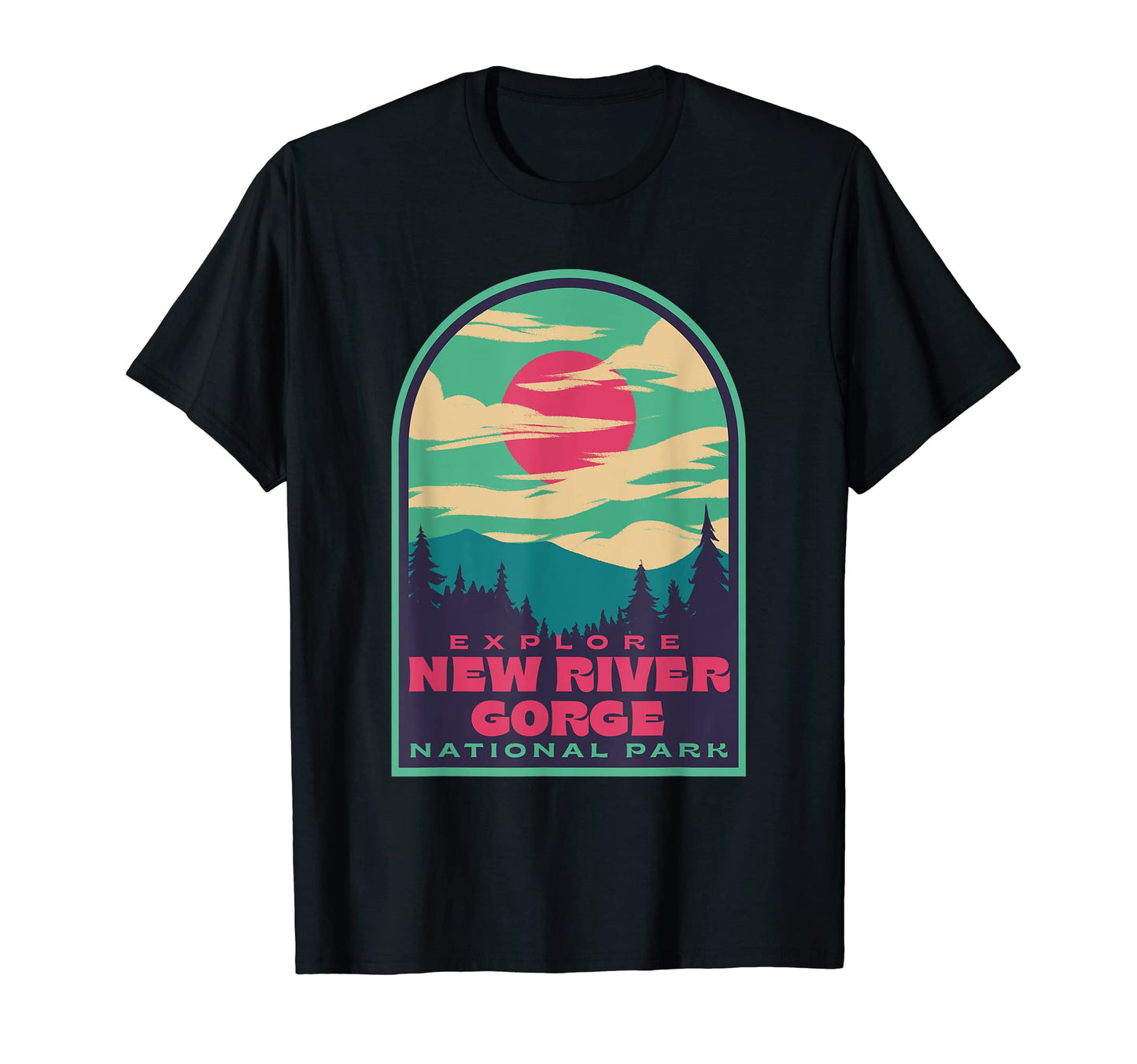 New River Gorge National Park Sunset T-Shirt - Unique Graphic for Adults - T-Shirt, Sweatshirt, Hoodie