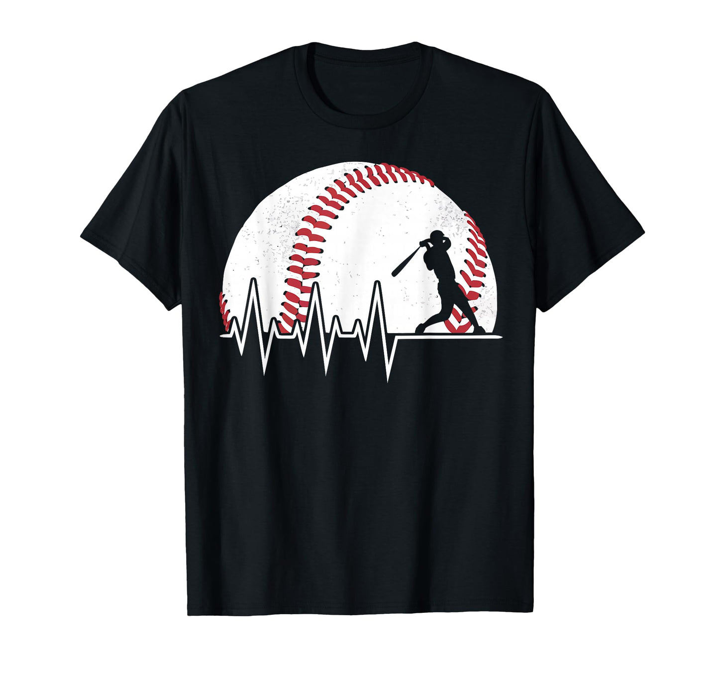 Baseball Heartbeat Sport Fan Baseball T-Shirt - Custom Art Print Unisex - T-Shirt, Sweatshirt, Hoodie