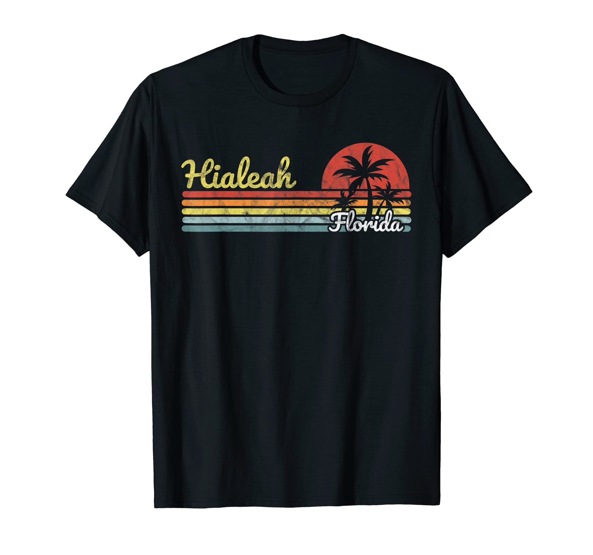 Hialeah Fl Florida Stripes Lines T-Shirt - Novelty Apparel Men Women - T-Shirt, Sweatshirt, Hoodie