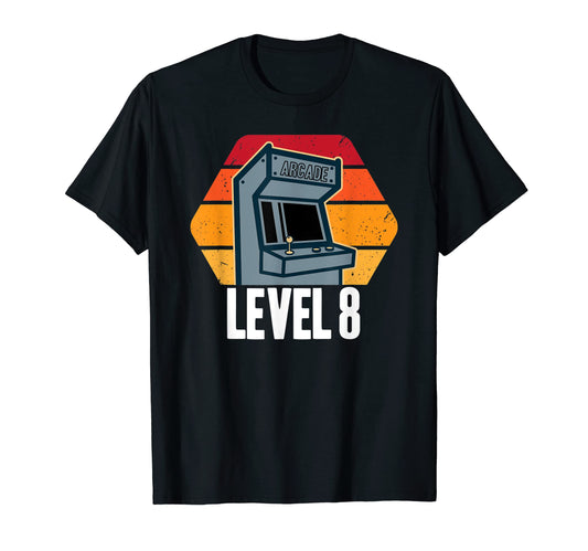 8Th Birthday 8 Years Old Video Game T-Shirt - Custom Art Print Men Women - T-Shirt, Sweatshirt, Hoodie