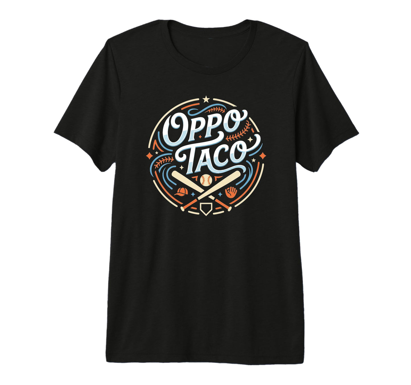 Funny Baseball Oppo Taco Home Run Tri Blend T-Shirt - Trendy Graphic Unisex - T-Shirt, Sweatshirt, Hoodie