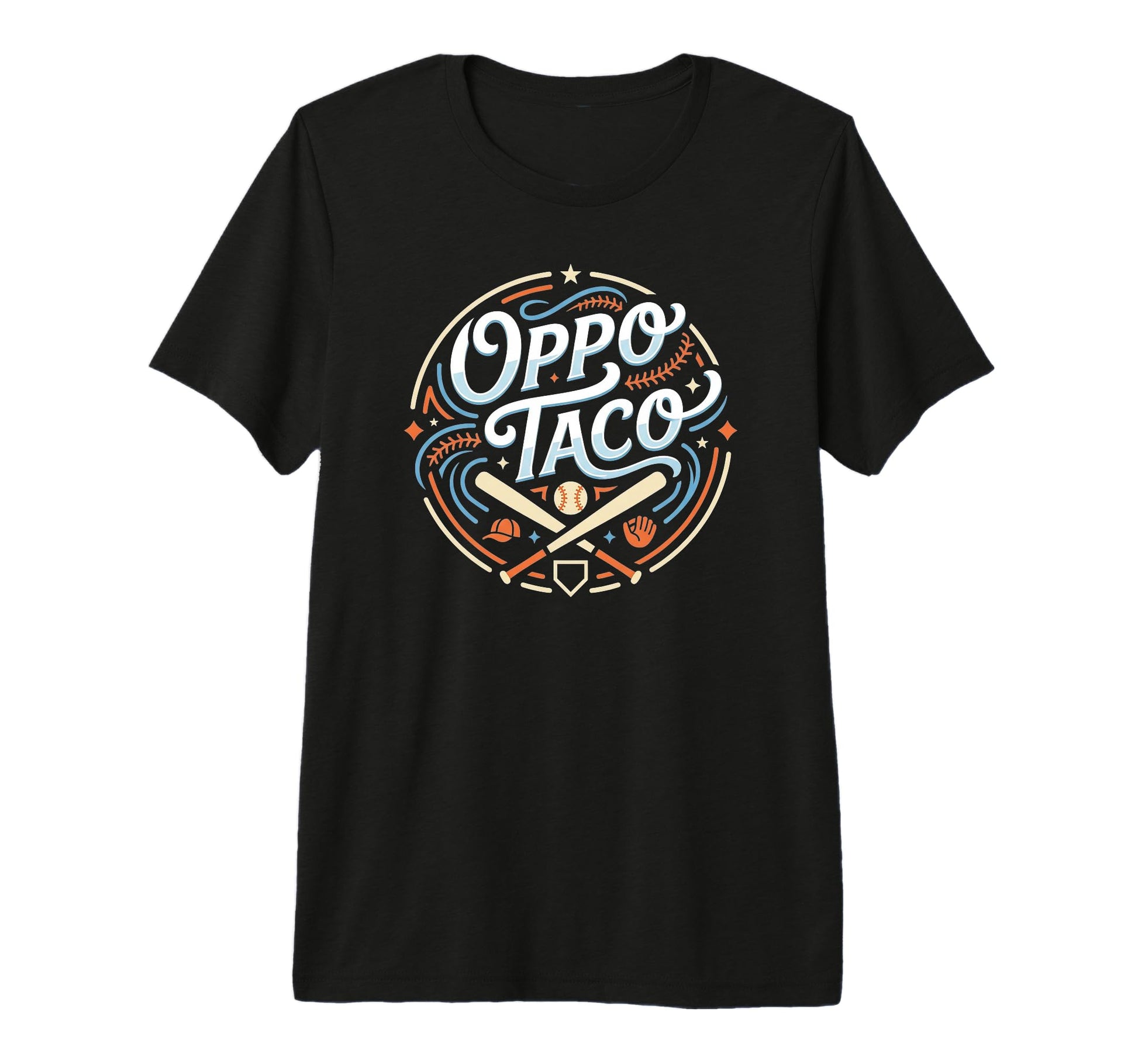 Funny Baseball Oppo Taco Home Run Tri Blend T-Shirt - Trendy Graphic Unisex - T-Shirt, Sweatshirt, Hoodie