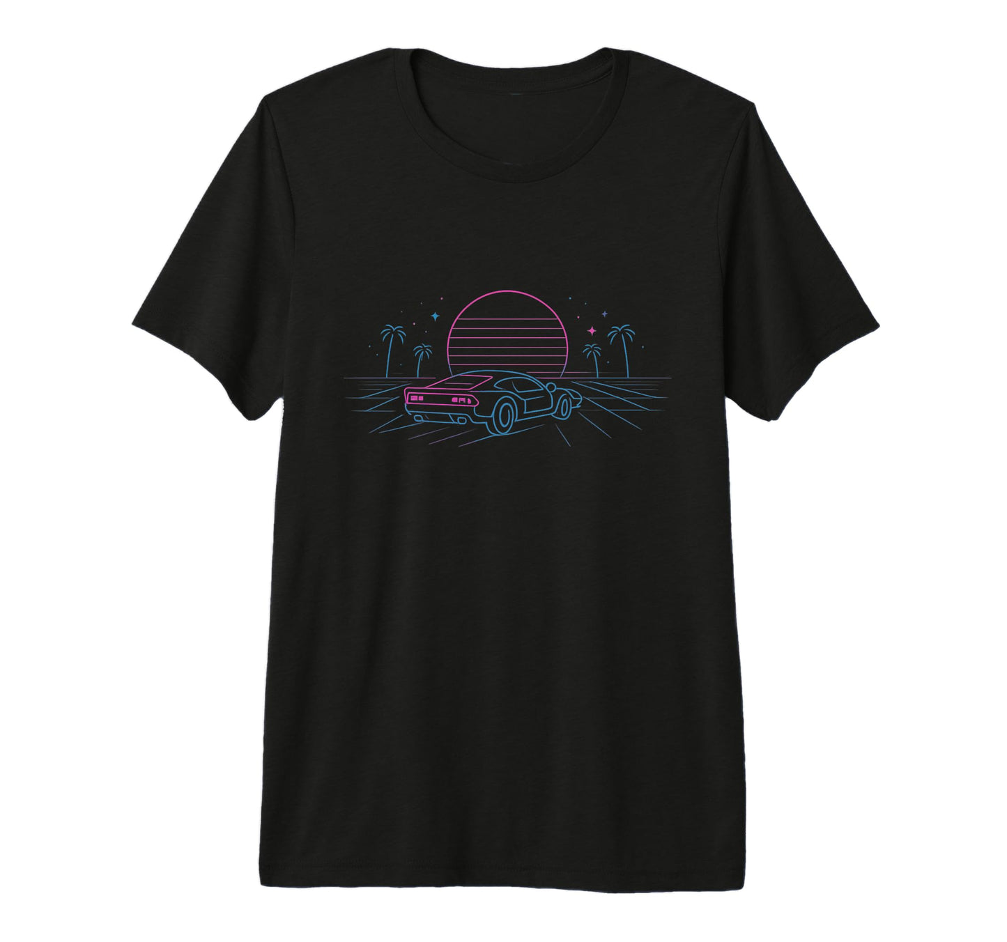 80S Synthwave Tri Blend T-Shirt - Aesthetic Graphic for Adults - T-Shirt, Sweatshirt, Hoodie