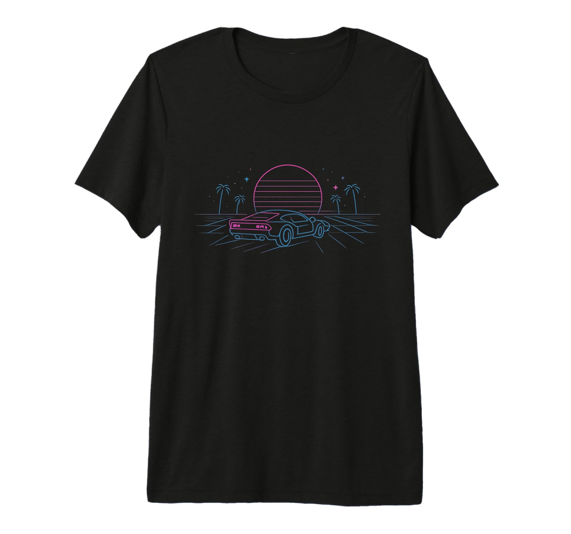 80S Synthwave Tri Blend T-Shirt - Aesthetic Graphic for Adults - T-Shirt, Sweatshirt, Hoodie