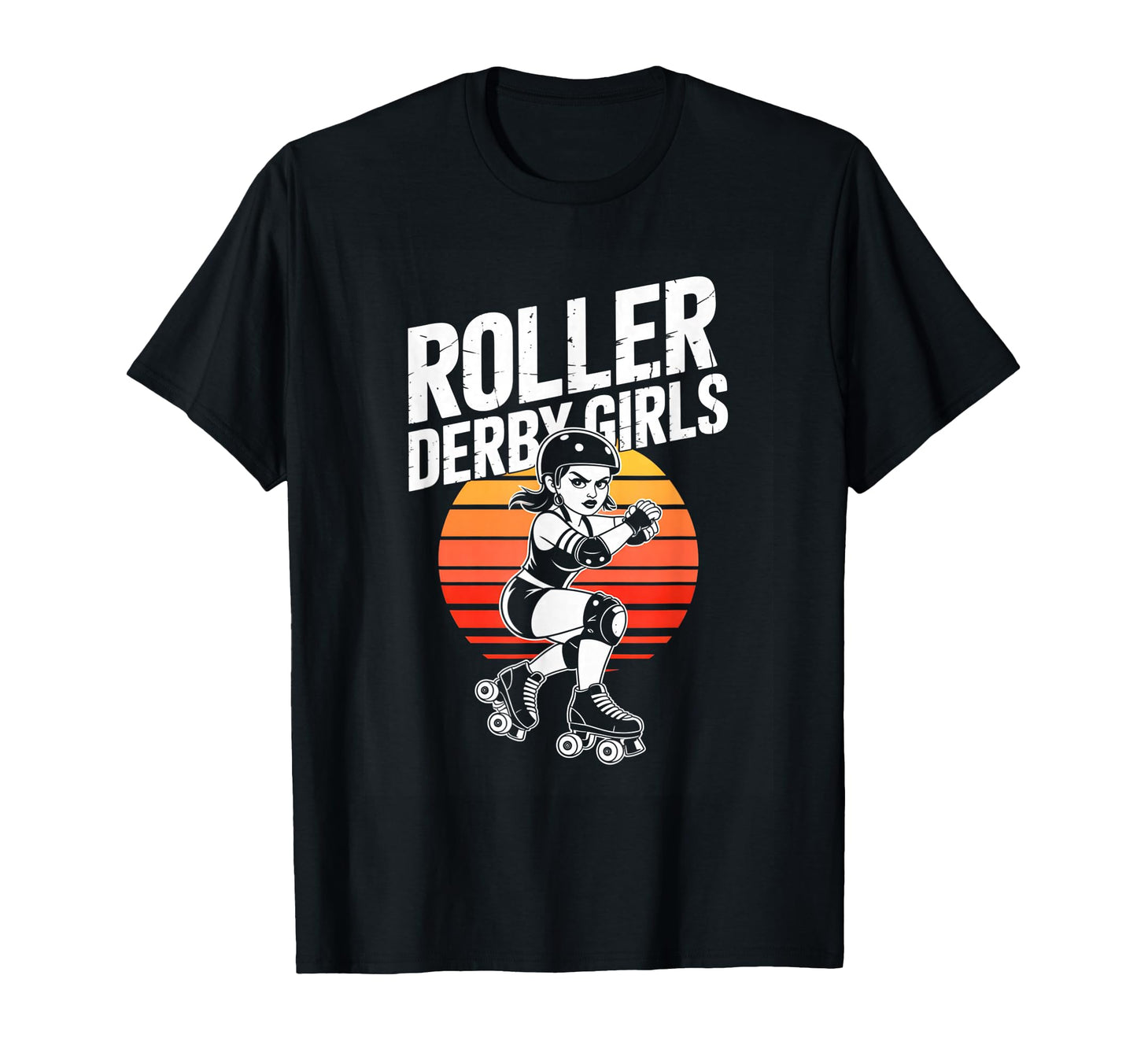 Roller Derby Roller Skate Sunset Art T-Shirt - Novelty Apparel Unisex - T-Shirt, Sweatshirt, Hoodie