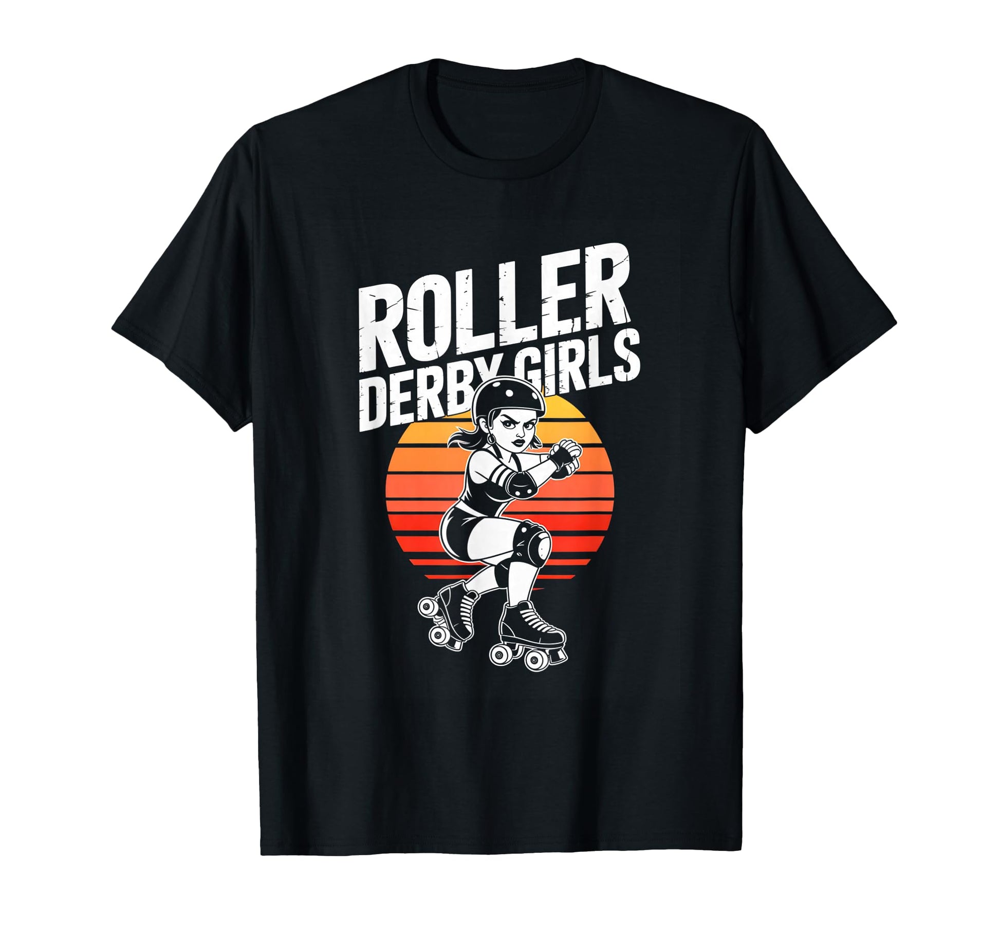Roller Derby Roller Skate Sunset Art T-Shirt - Novelty Apparel Unisex - T-Shirt, Sweatshirt, Hoodie