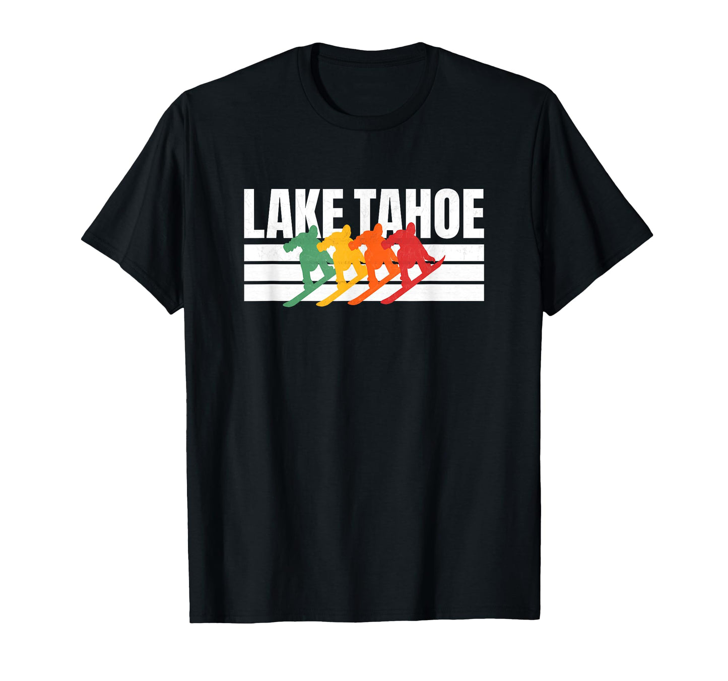Snowboard Lake Tahoe Stripe Lake Tahoe T-Shirt - Streetwear Style Unisex - T-Shirt, Sweatshirt, Hoodie