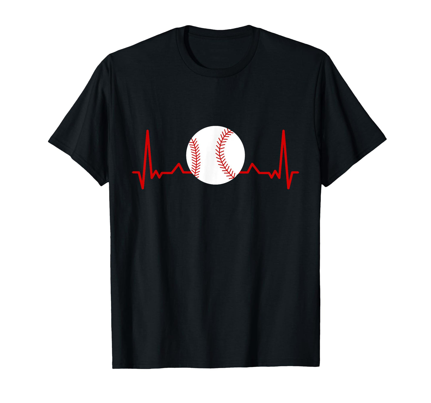 Baseball Heartbeat Bball T-Shirt - Trendy Graphic for Adults - T-Shirt, Sweatshirt, Hoodie