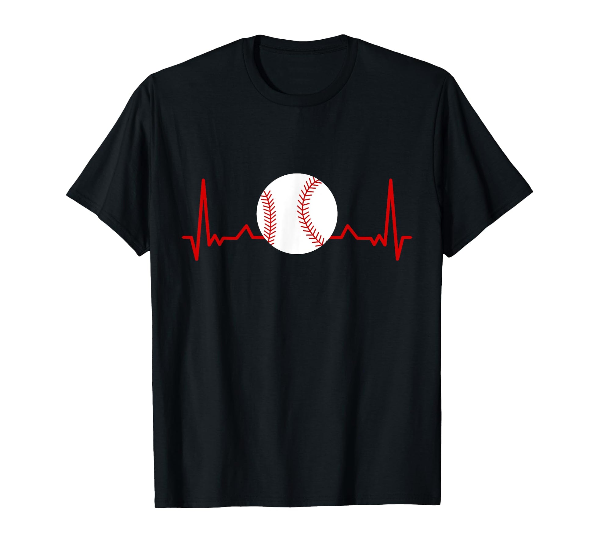 Baseball Heartbeat Bball T-Shirt - Trendy Graphic for Adults - T-Shirt, Sweatshirt, Hoodie