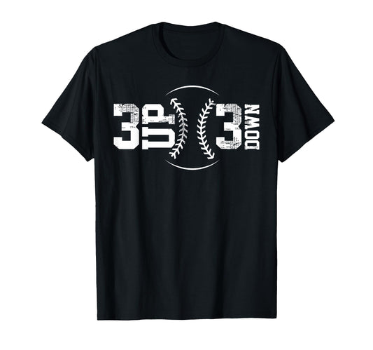 3 Up 3 Down Baseball T-Shirt - Aesthetic Graphic Men Women - T-Shirt, Sweatshirt, Hoodie