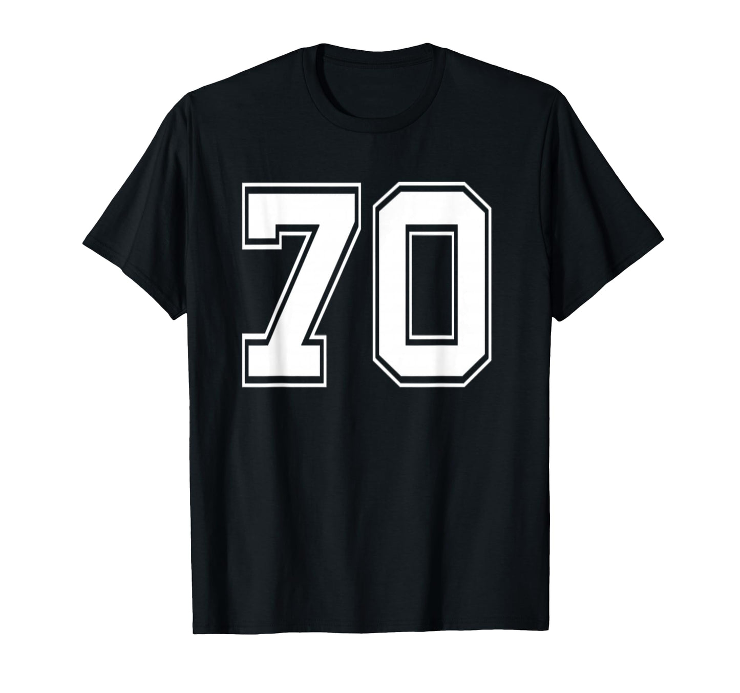 Number 70 Baseball Football Soccer T-Shirt - Trendy Graphic Men Women - T-Shirt, Sweatshirt, Hoodie
