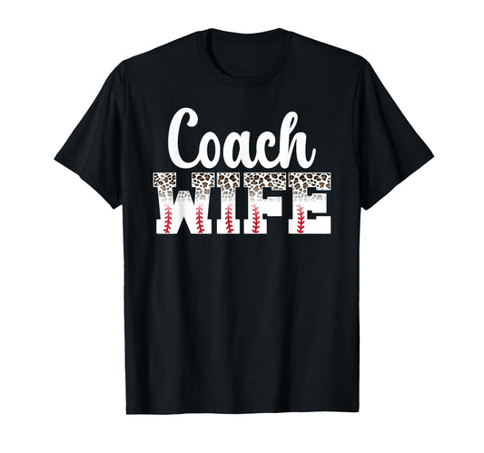 Baseball Coach Wife Leopard Wife T-Shirt - Streetwear Style Unisex - T-Shirt, Sweatshirt, Hoodie