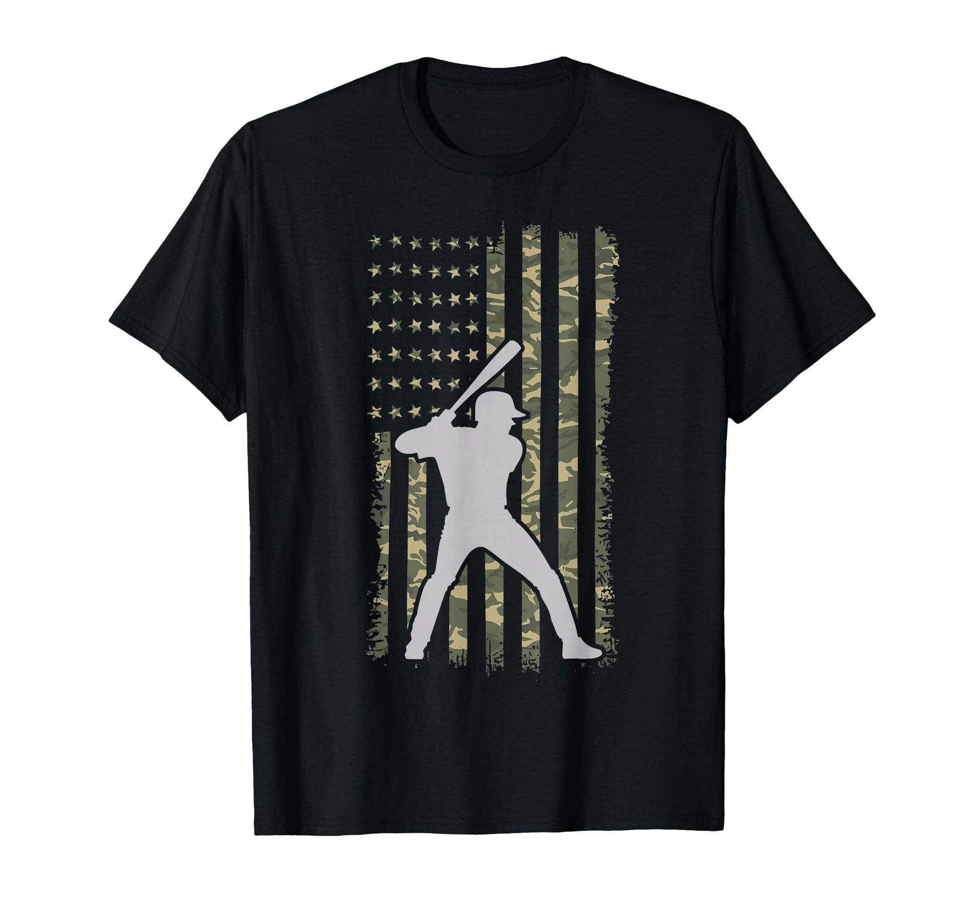 Baseball Player Gifts American Flag T-Shirt - Minimalist Print for Adults - T-Shirt, Sweatshirt, Hoodie