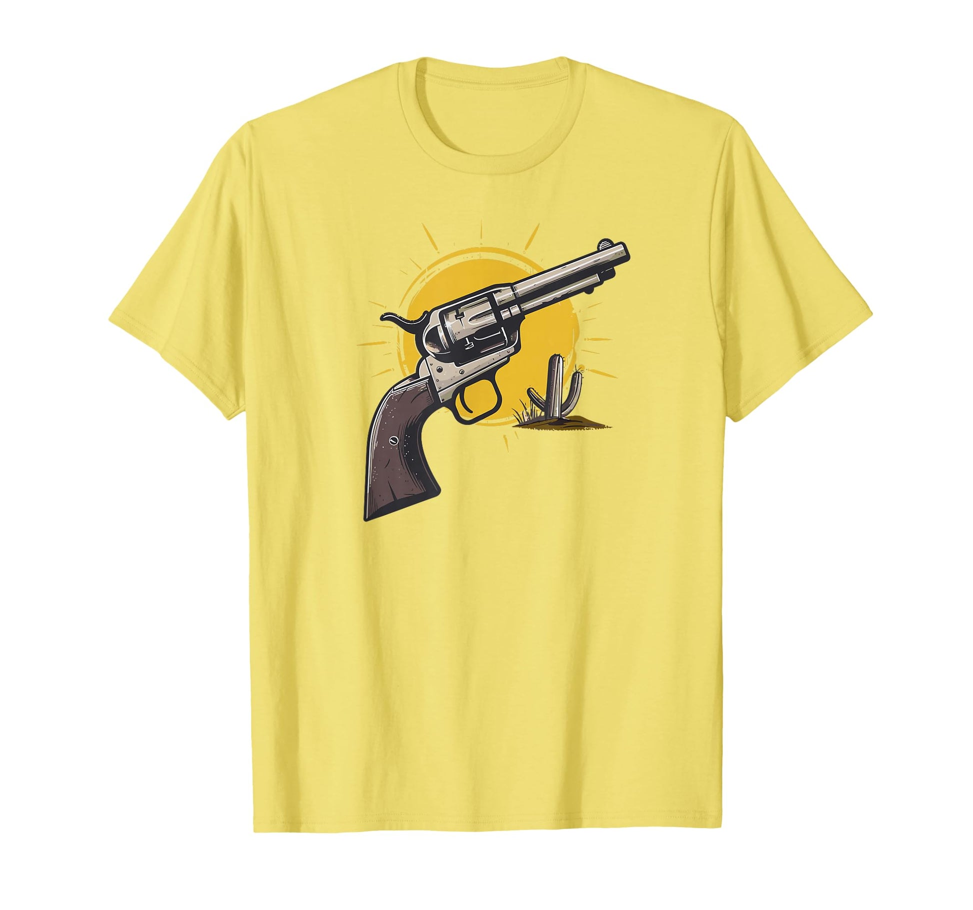 Cowboy Western Gun Revolver Desert T-Shirt - Unique Graphic Unisex - T-Shirt, Sweatshirt, Hoodie