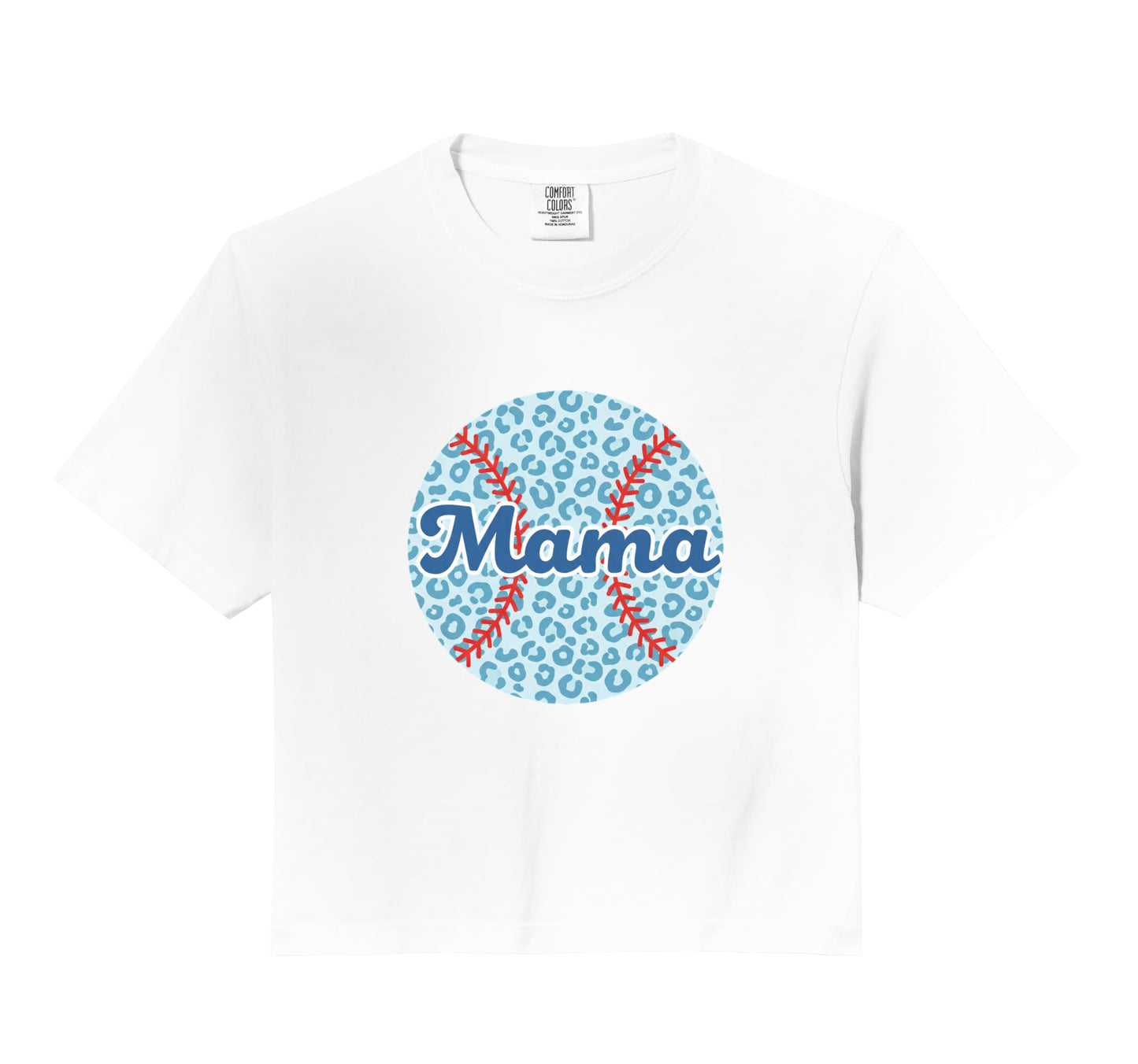 Mama Leopard Baseball Mom Circle Hoodie - Fun Novelty Design Men Women - T-Shirt, Sweatshirt, Hoodie