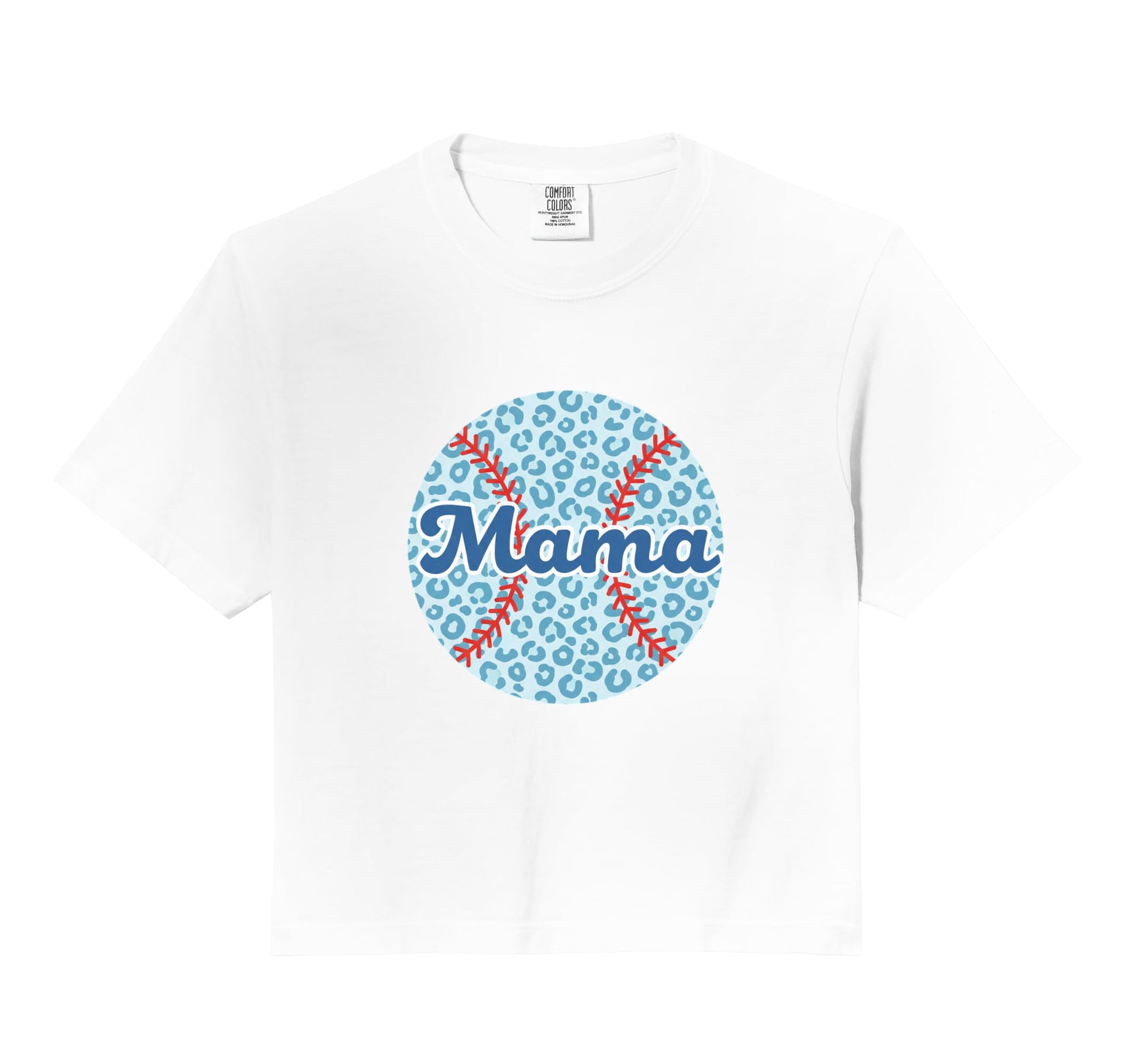 Mama Leopard Baseball Mom Circle Hoodie - Fun Novelty Design Men Women - T-Shirt, Sweatshirt, Hoodie
