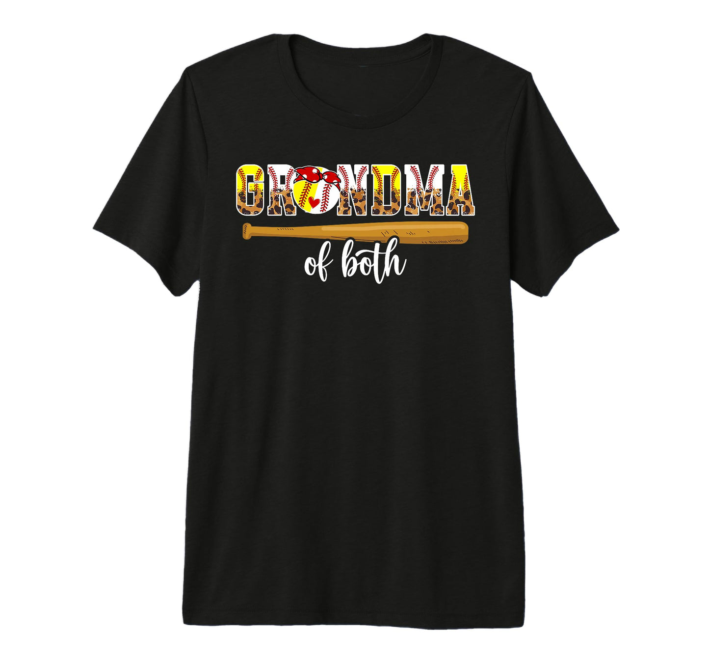 Grandma Both Leopard Baseball T-Shirt - Casual Everyday Wear Unisex - T-Shirt, Sweatshirt, Hoodie