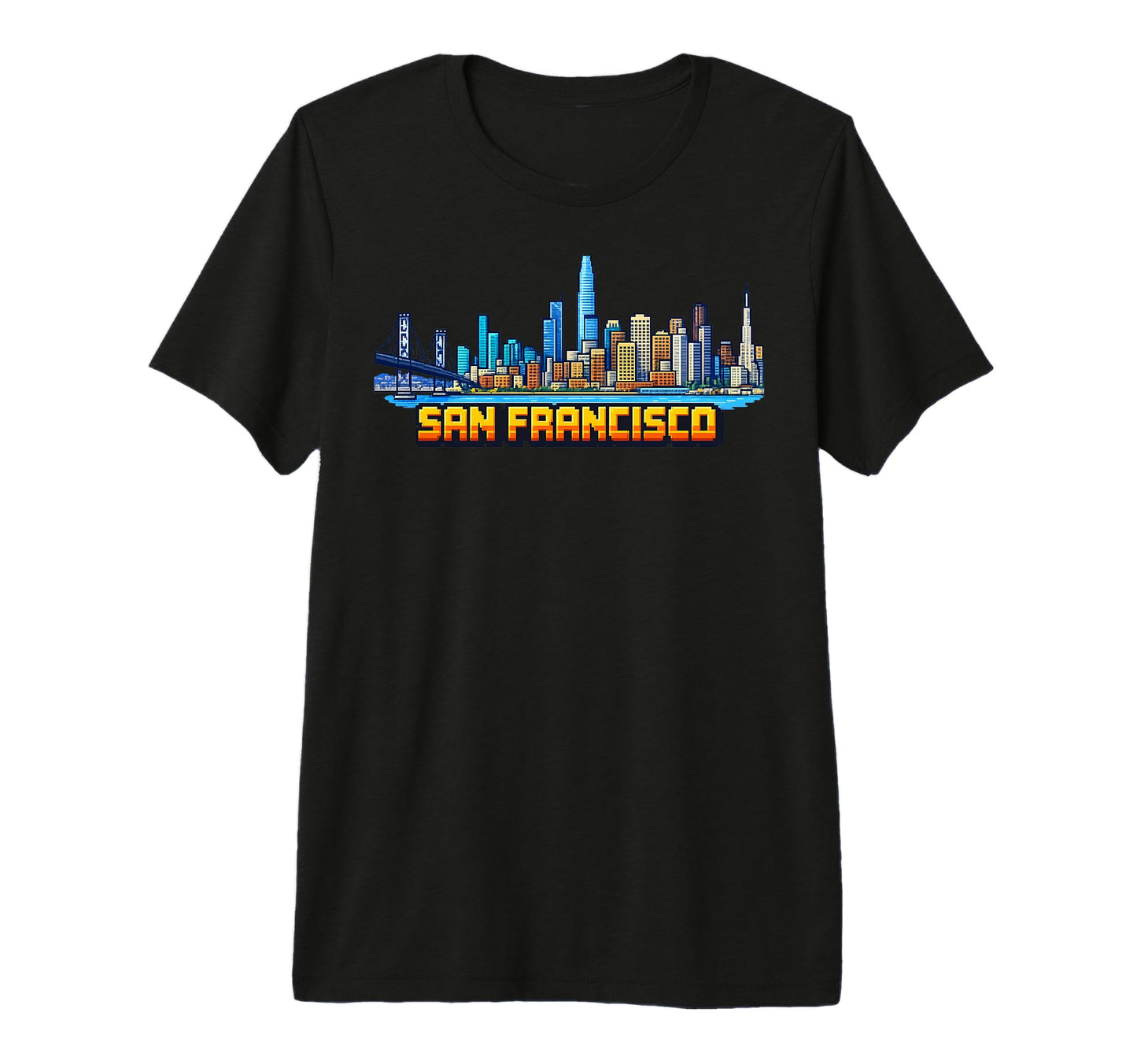 San Francisco 8 Bit Video Arcade T-Shirt - Custom Art Print Men Women - T-Shirt, Sweatshirt, Hoodie