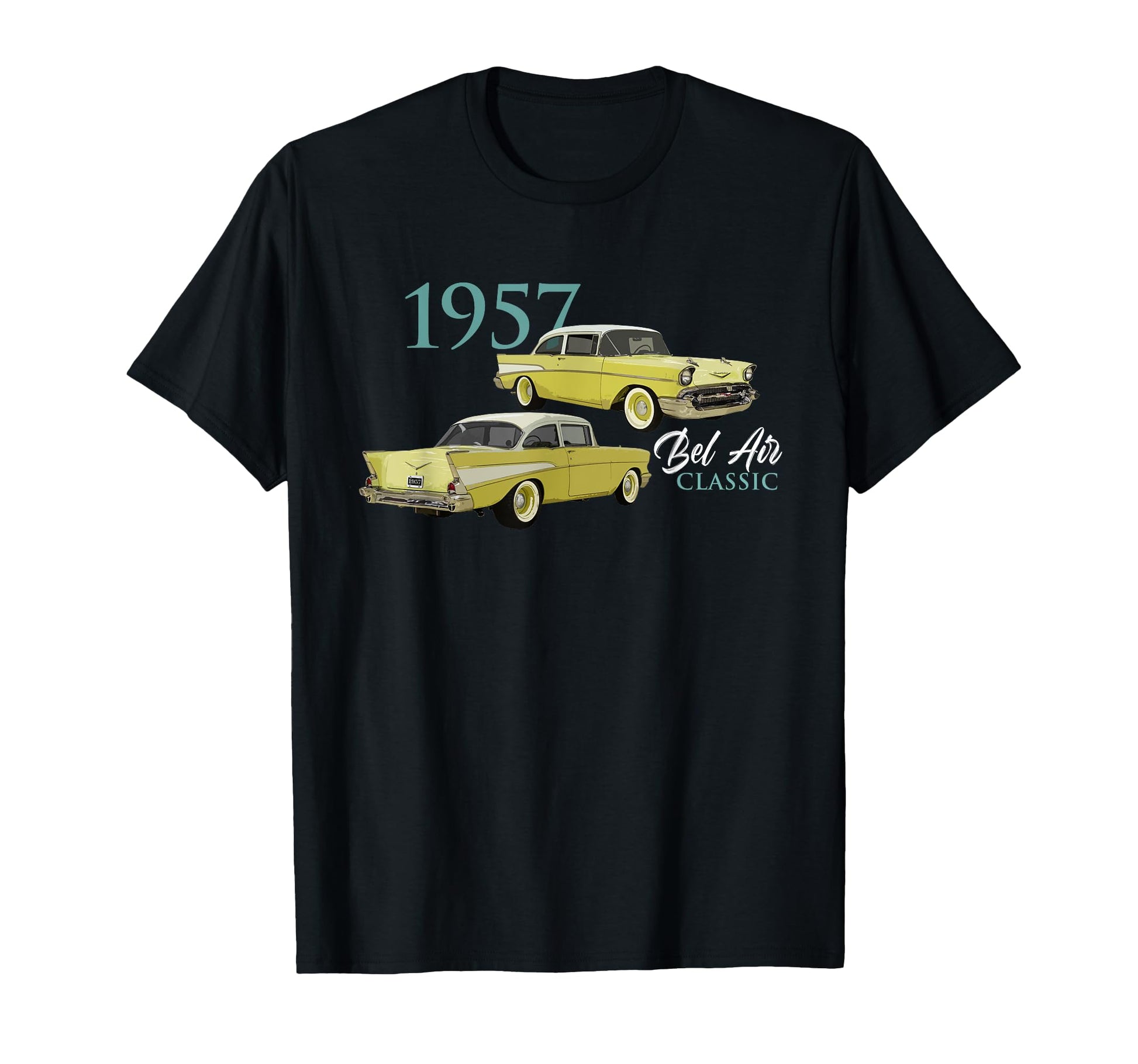 Cars Cars 1957 Bel Air 1950S Car T-Shirt - Casual Everyday Wear Men Women - T-Shirt, Sweatshirt, Hoodie