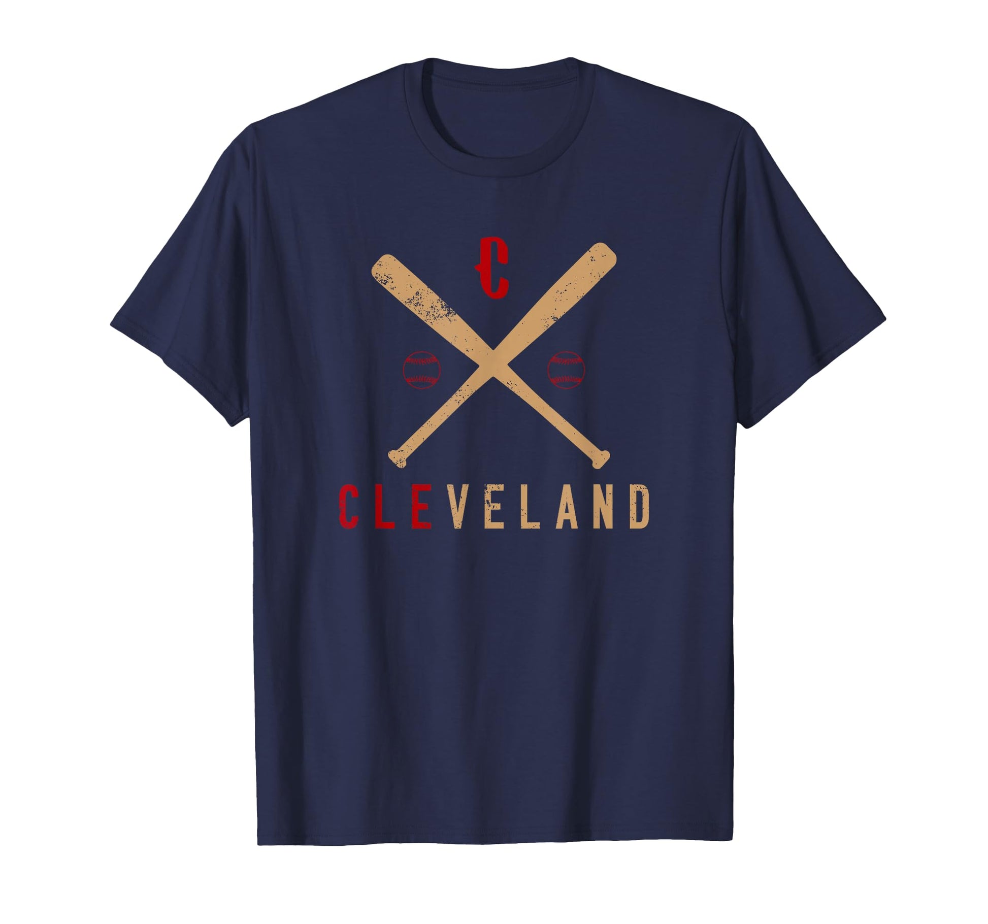 Cleveland Cle Baseball Distressed T-Shirt - Trendy Graphic for Adults - T-Shirt, Sweatshirt, Hoodie