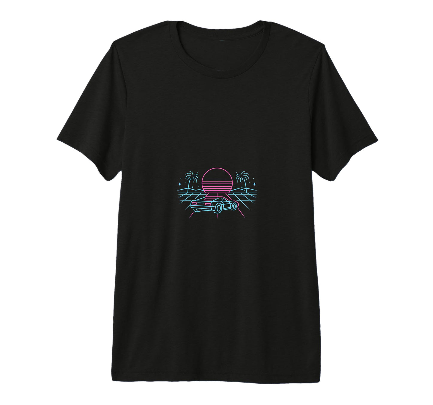 80S Synthwave Tri Blend T-Shirt - Graphic Print for Adults - T-Shirt, Sweatshirt, Hoodie