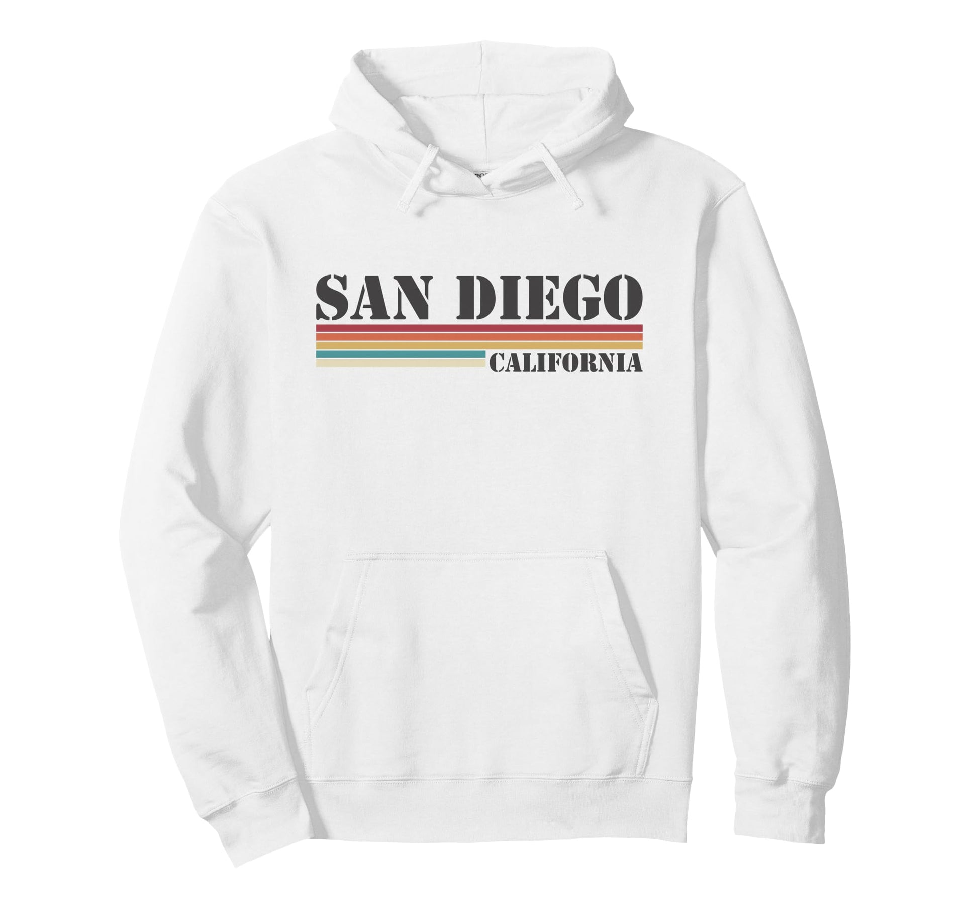 San Diego California Stripes Hoodie - Fun Novelty Design for Adults - T-Shirt, Sweatshirt, Hoodie