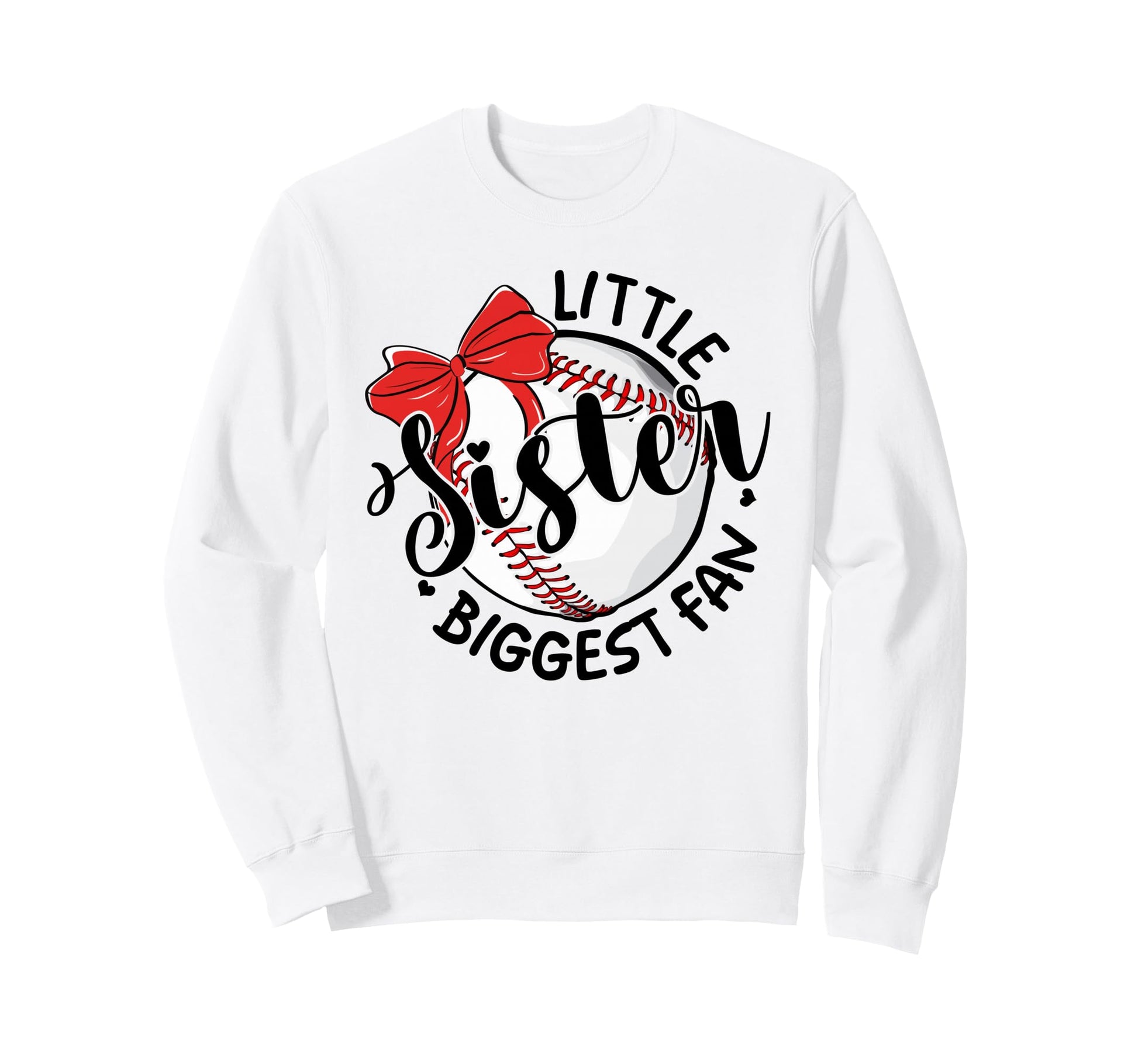Baseball Little Sister Biggest Sweatshirt - Minimalist Print for Adults - T-Shirt, Sweatshirt, Hoodie