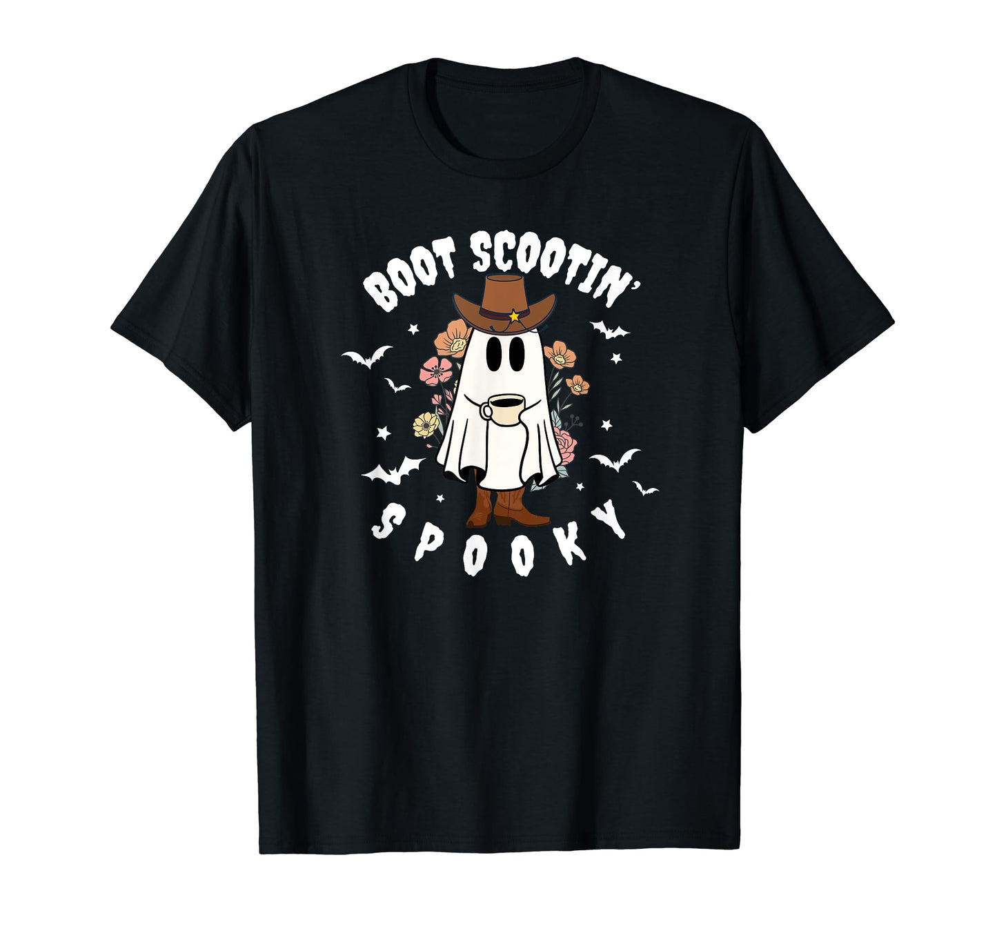 Western Halloween Cowboy Ghost Boot T-Shirt - Novelty Apparel Unisex - T-Shirt, Sweatshirt, Hoodie