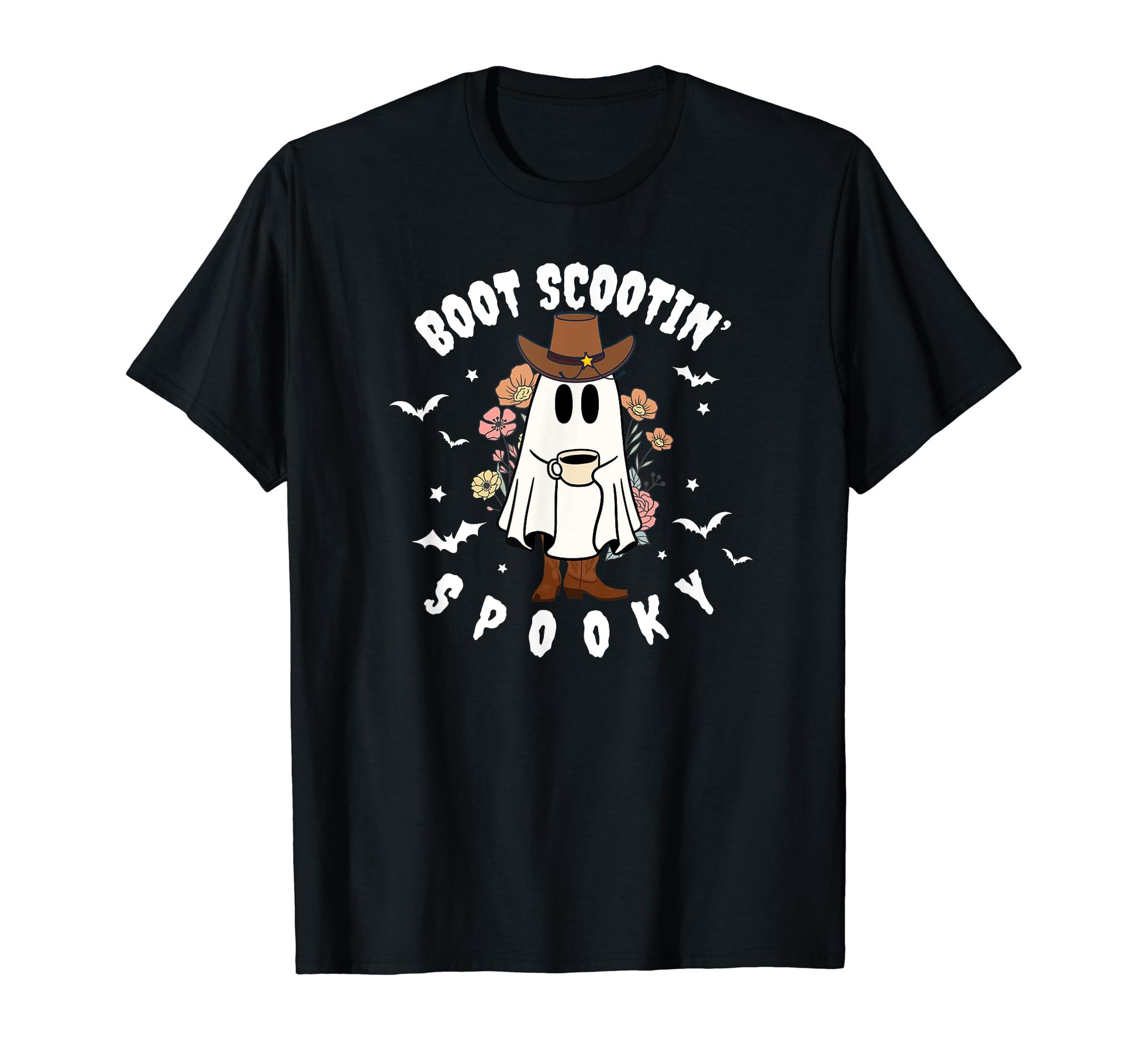 Western Halloween Cowboy Ghost Boot T-Shirt - Novelty Apparel Unisex - T-Shirt, Sweatshirt, Hoodie