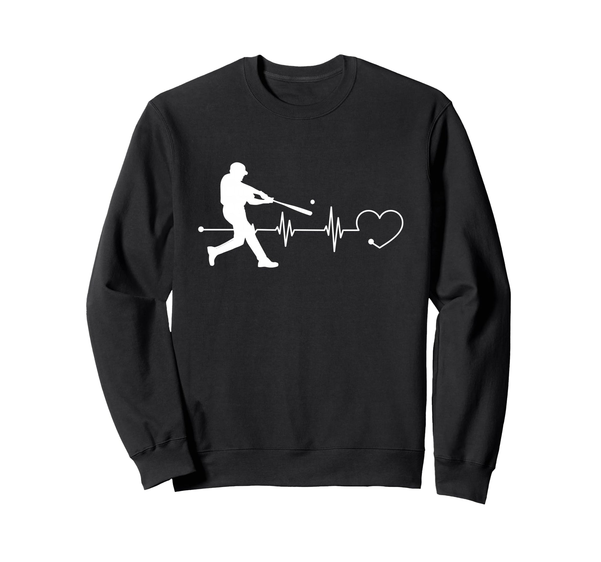 Baseball Lover Heartbeat Pitcher Sweatshirt - Fun Novelty Design Men Women - T-Shirt, Sweatshirt, Hoodie