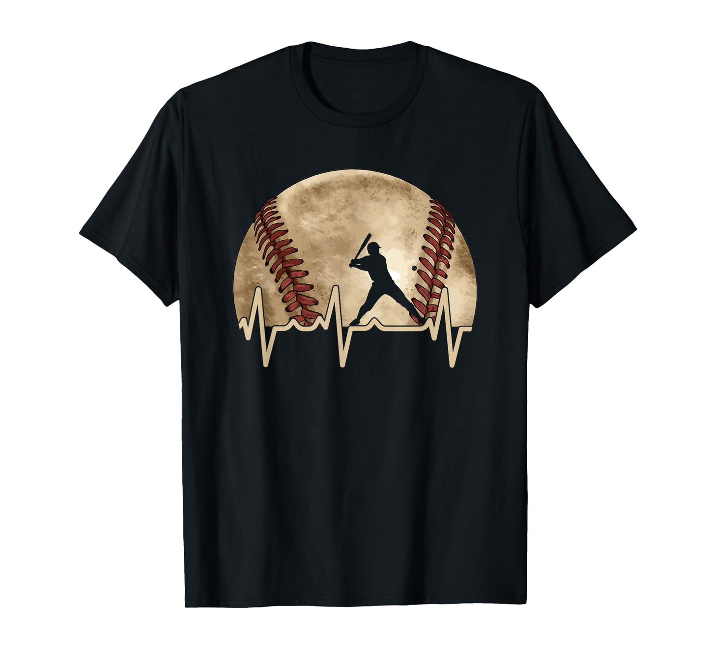 Baseball Heartbeat Baseball T-Shirt - Casual Everyday Wear for Adults - T-Shirt, Sweatshirt, Hoodie