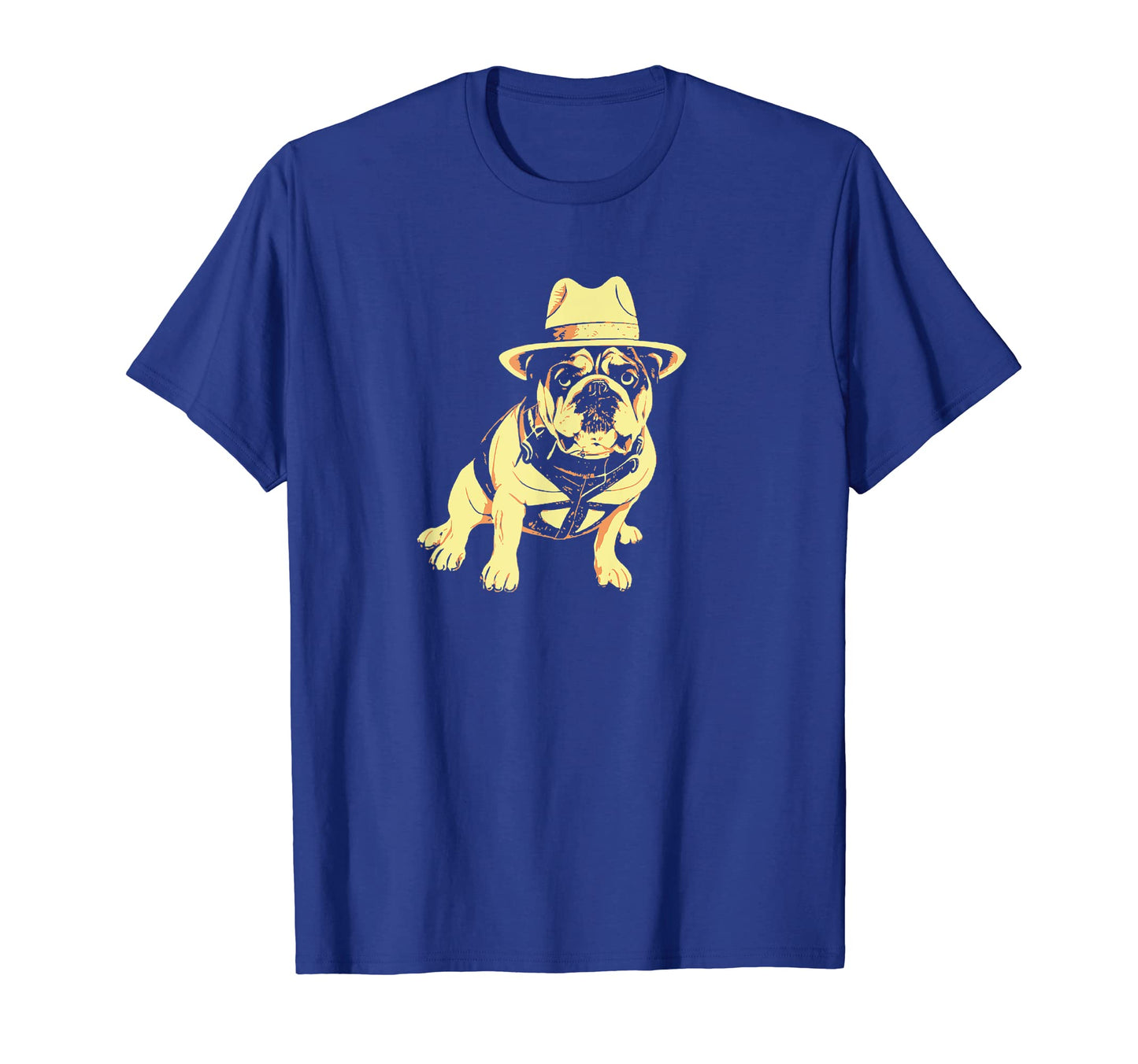 English Bulldog Puppy Cowboy Funny Dog T-Shirt - Minimalist Print Unisex - T-Shirt, Sweatshirt, Hoodie