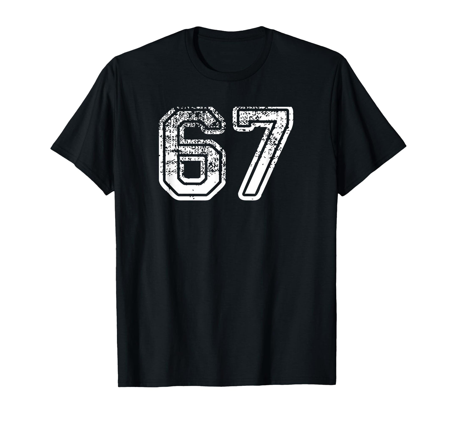 Number 67 Baseball Football Soccer T-Shirt - Aesthetic Graphic Unisex - T-Shirt, Sweatshirt, Hoodie