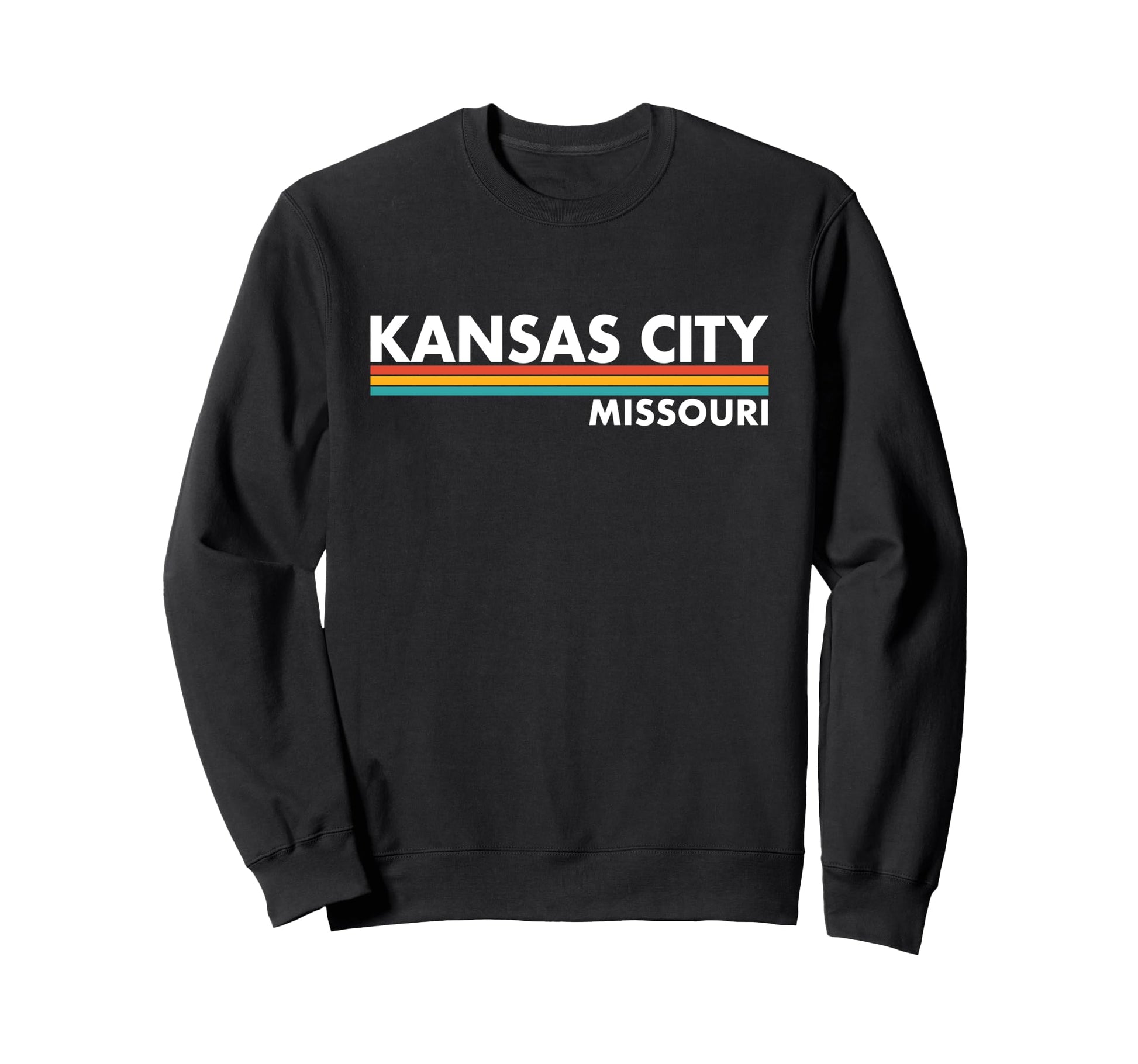 Kansas City Missouri Stripes Sweatshirt - Aesthetic Graphic Unisex - T-Shirt, Sweatshirt, Hoodie