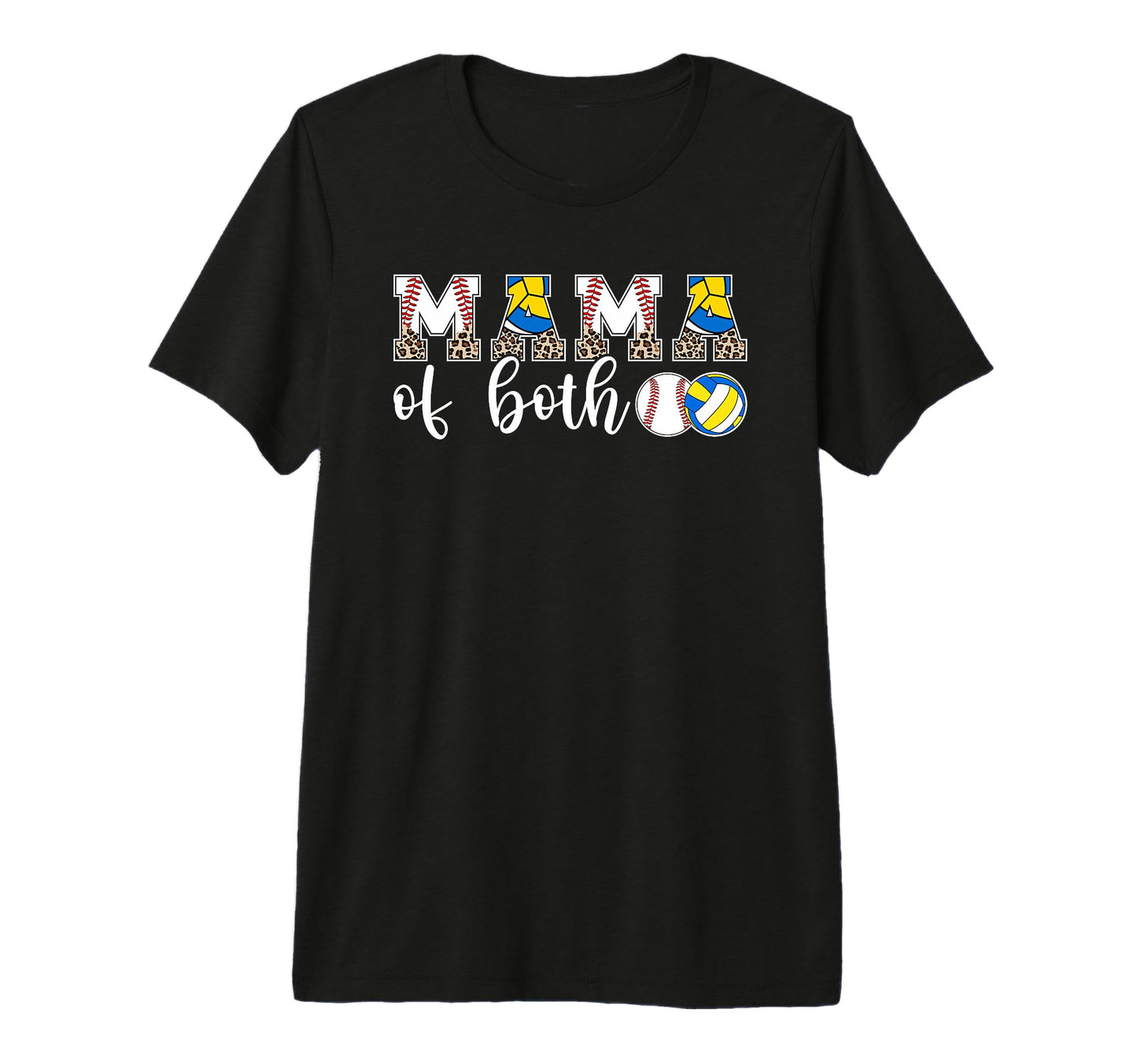 Mama Both Leopard Volleyball T-Shirt - Casual Everyday Wear Unisex - T-Shirt, Sweatshirt, Hoodie