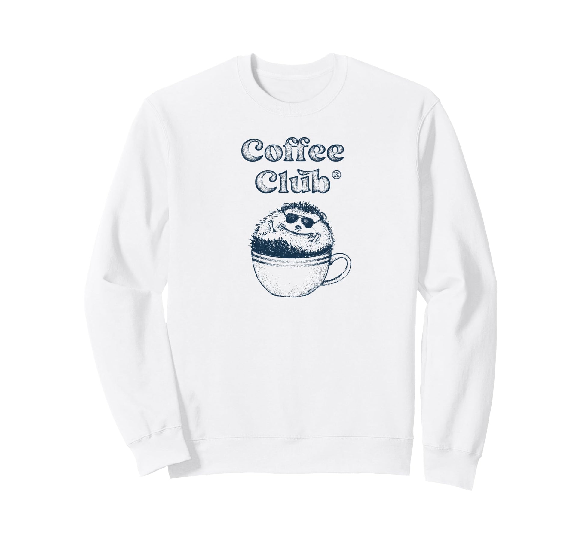 Coffee Club Hedgehog Coffee Sweatshirt - Fun Novelty Design Unisex - T-Shirt, Sweatshirt, Hoodie